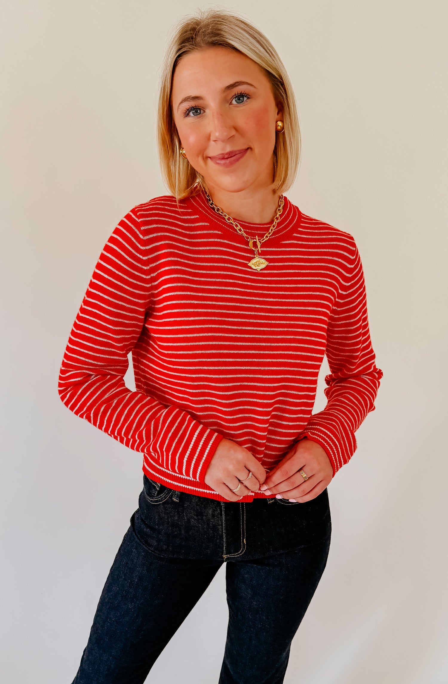 YOU CALLED IT STRIPED SWEATER