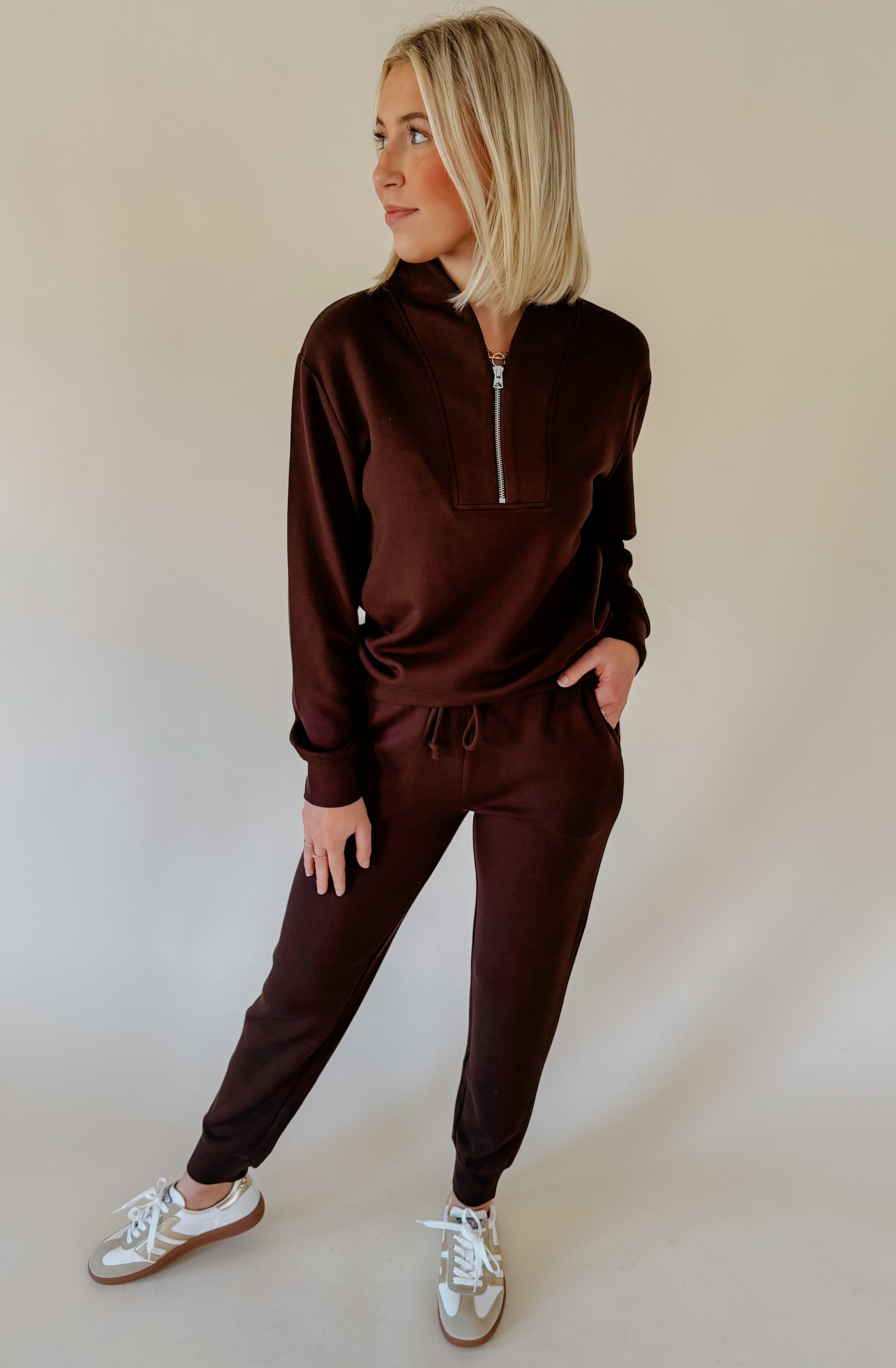 SOFTIES DREAMTECH QUARTER ZIP JOGGER SET