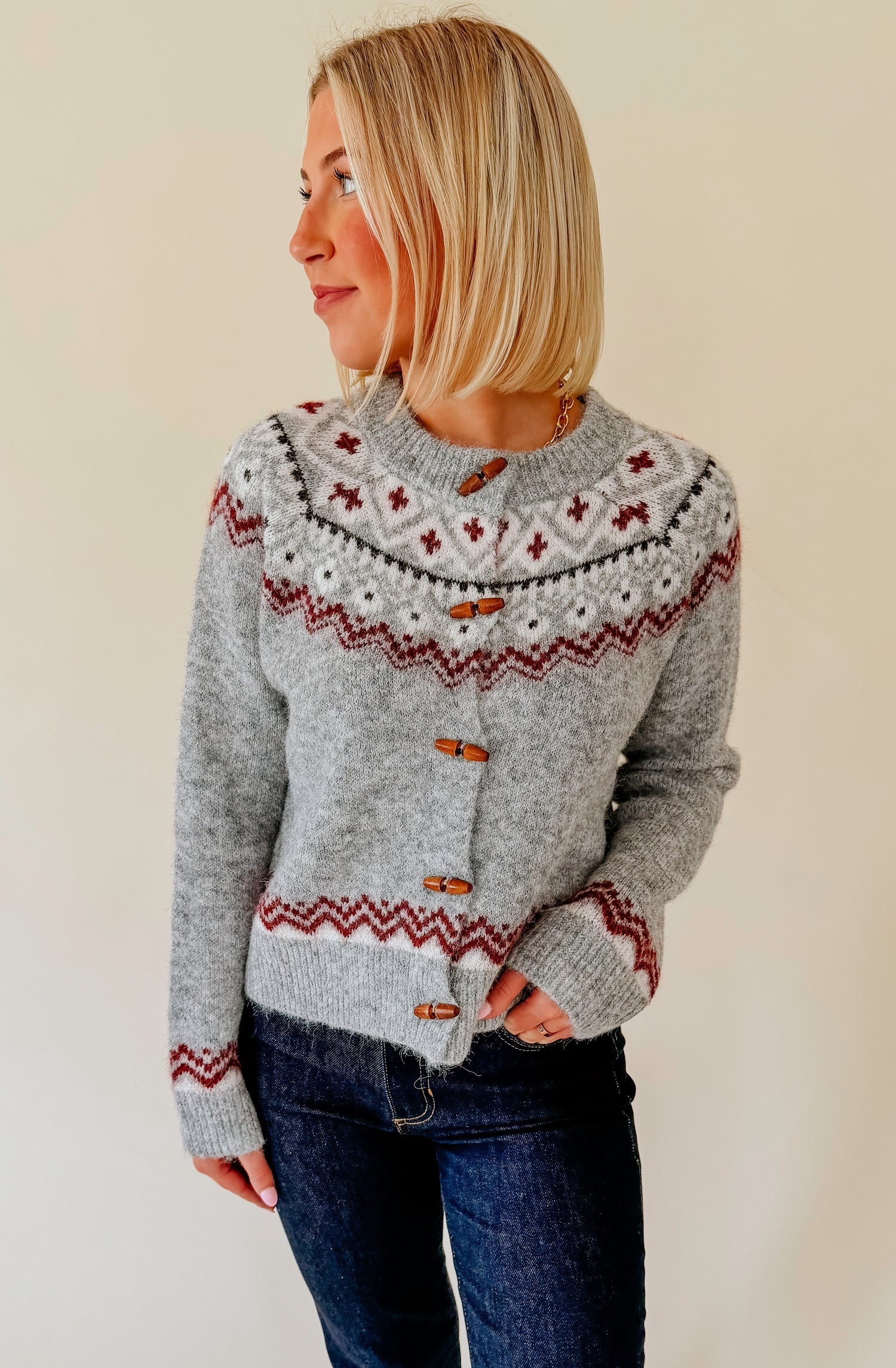 WARMED UP BUTTONED CARDIGAN