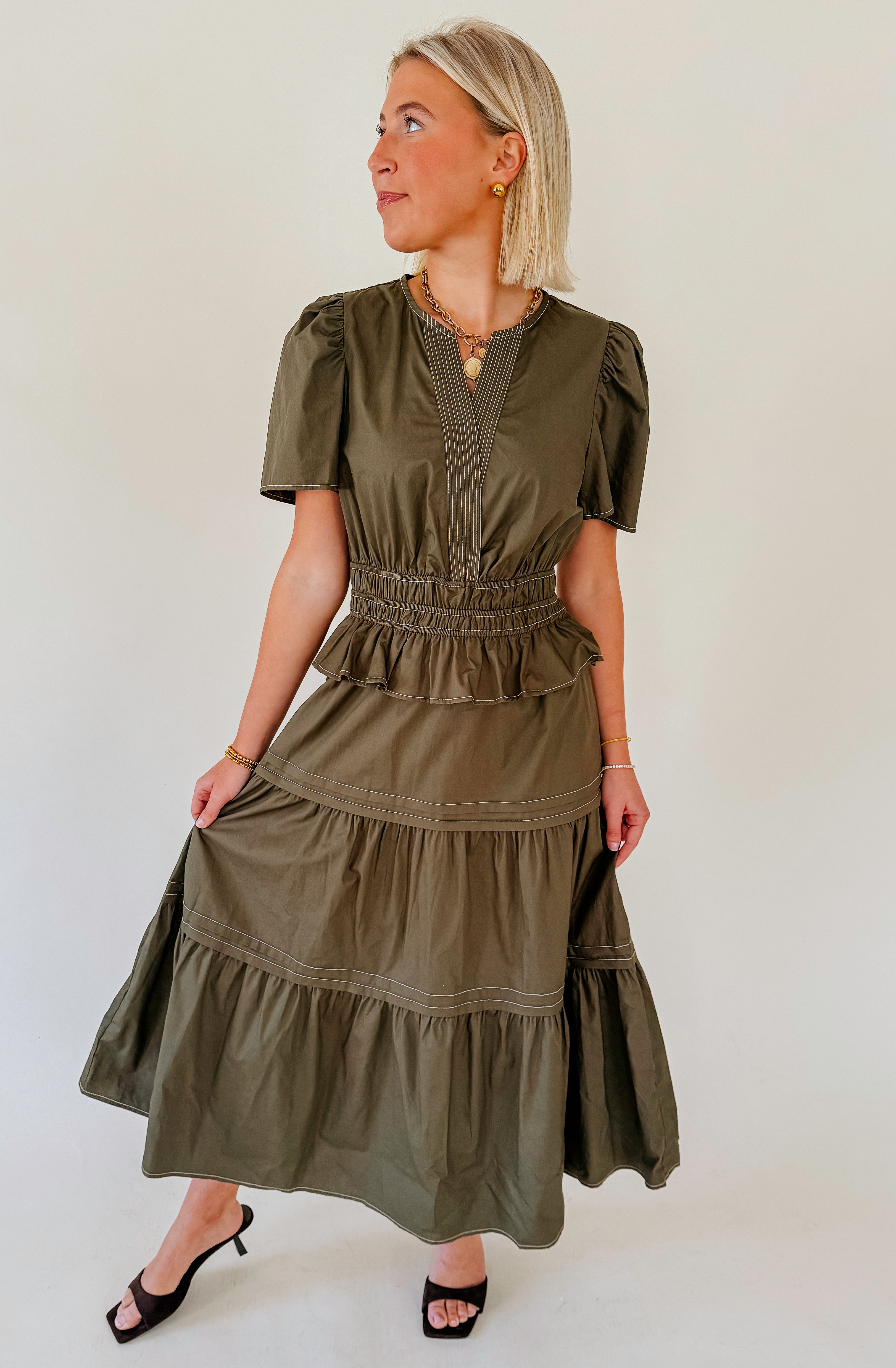 TAKE YOUR TIME MIDI DRESS