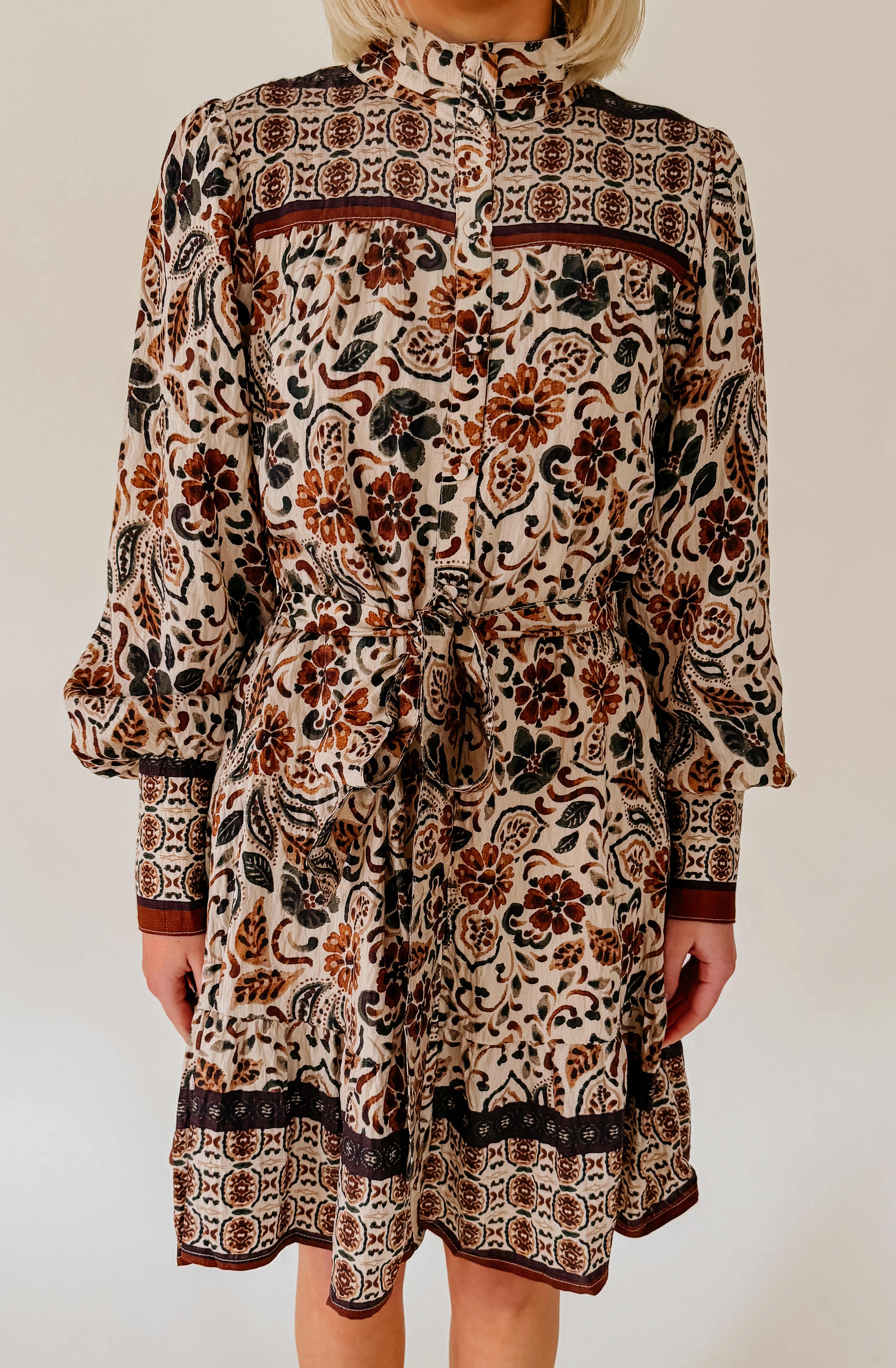 FAVORITE SEASON BUTTONED MINI DRESS