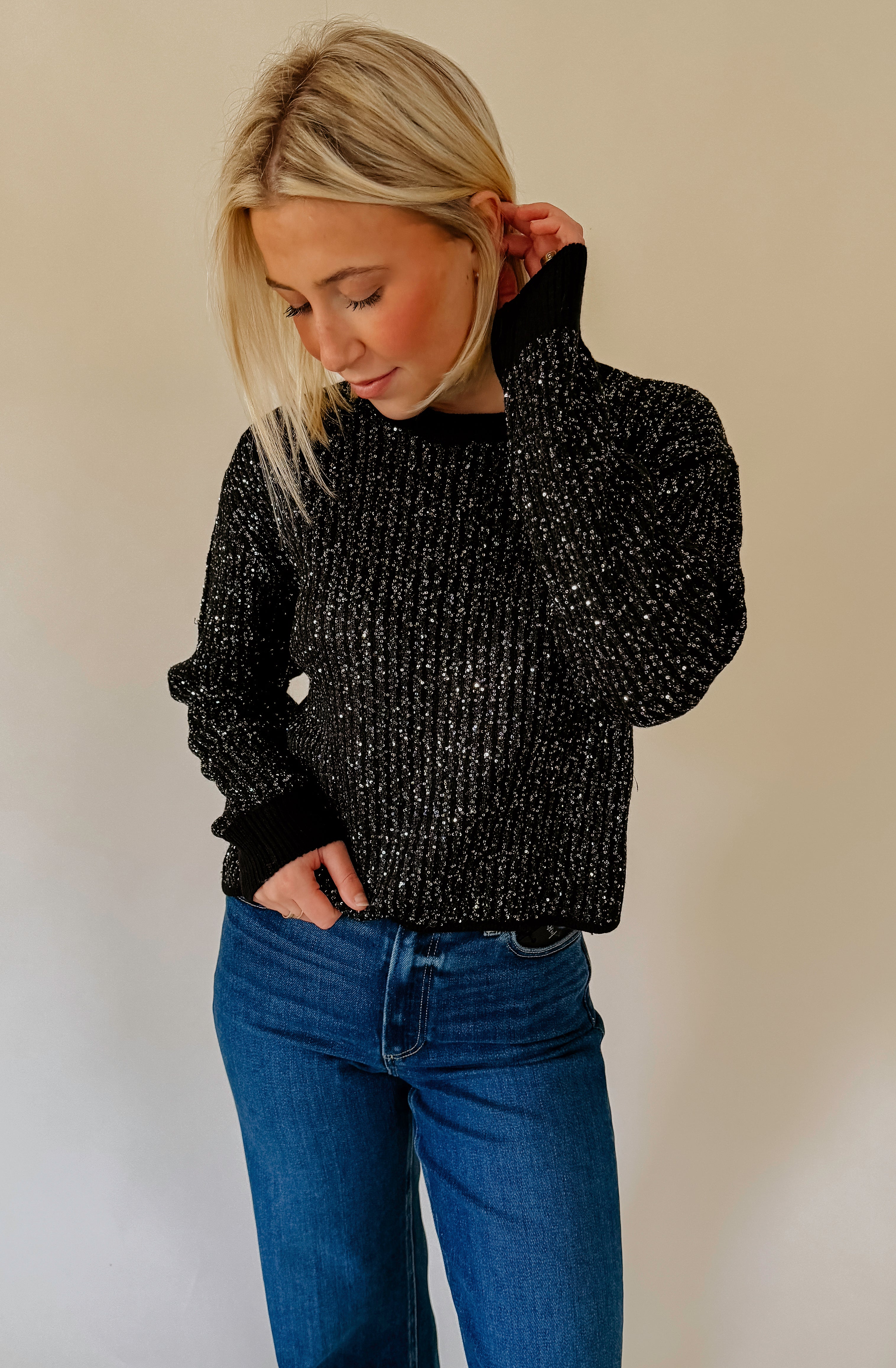 Z SUPPLY GLEAM SEQUIN SWEATER