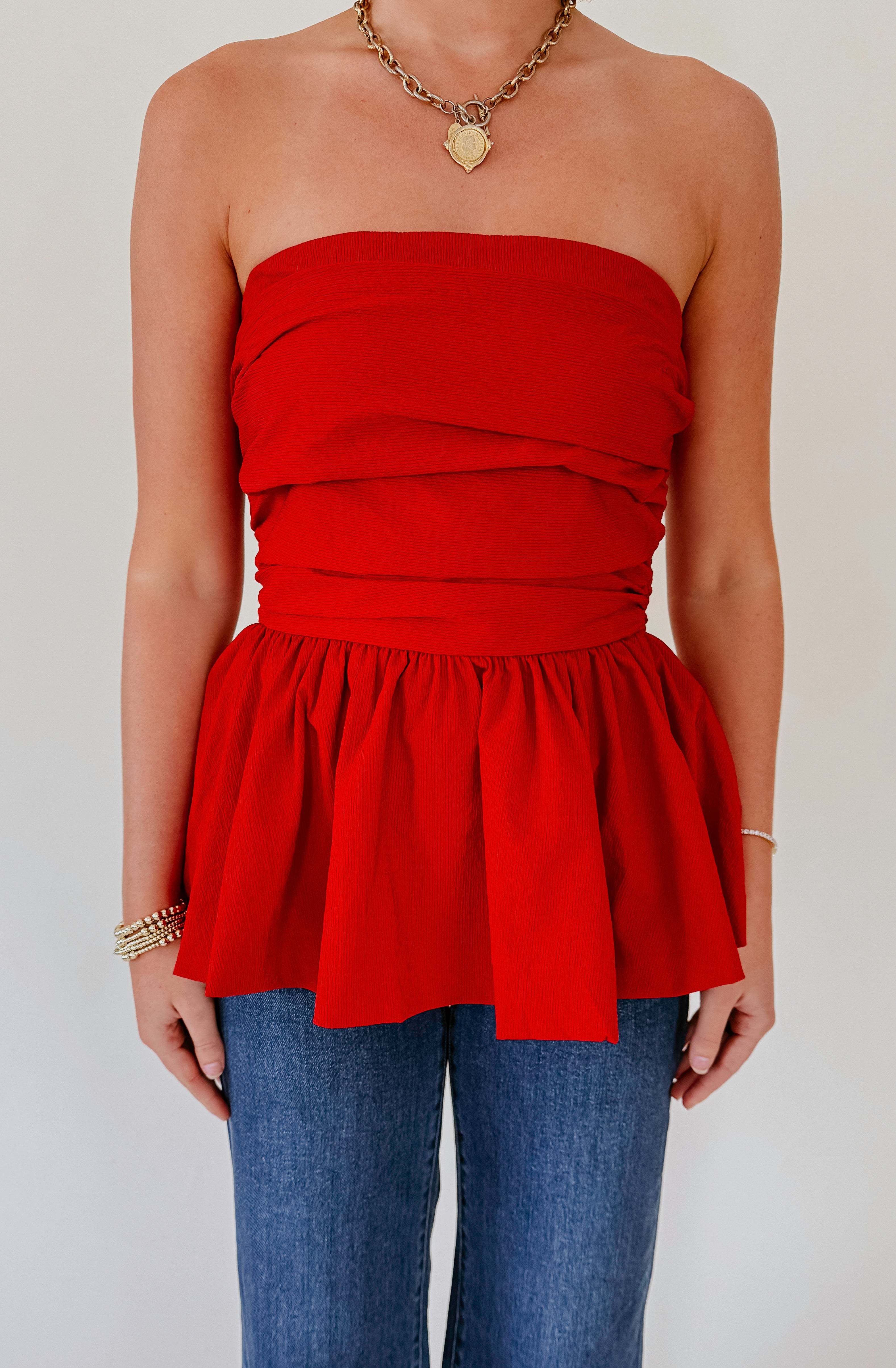 SUCH A SCORE STRAPLESS TOP