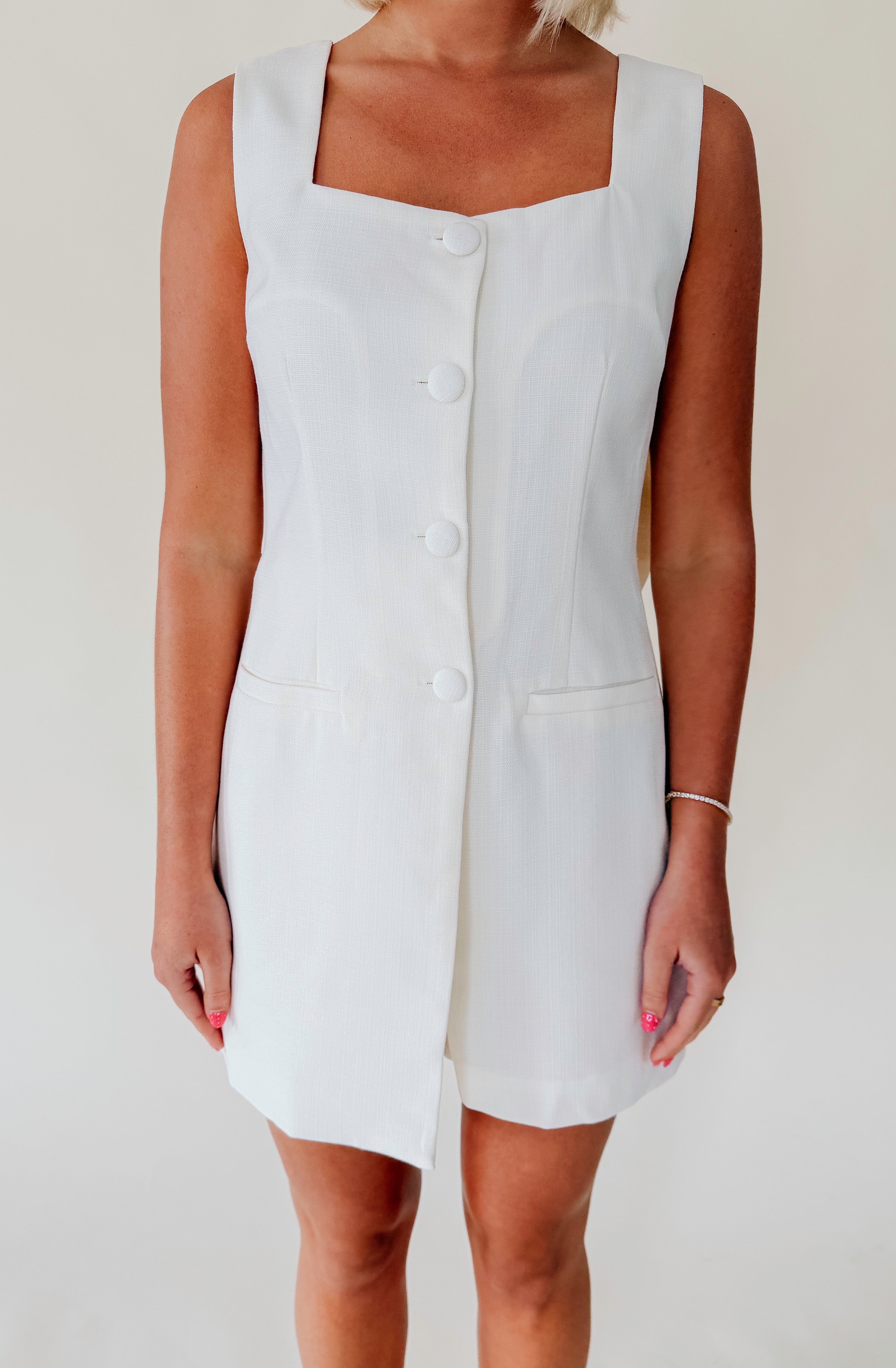 TO THE CHAPEL BUTTONED ROMPER