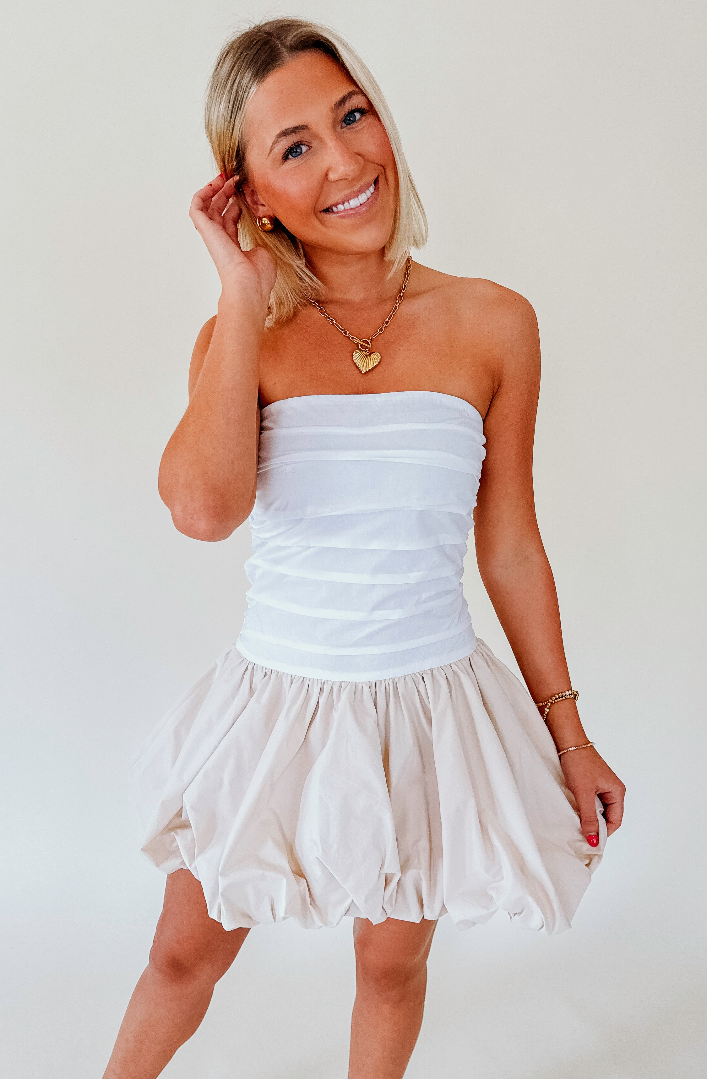 GOOD JUDGEMENT BUBBLE HEM DRESS