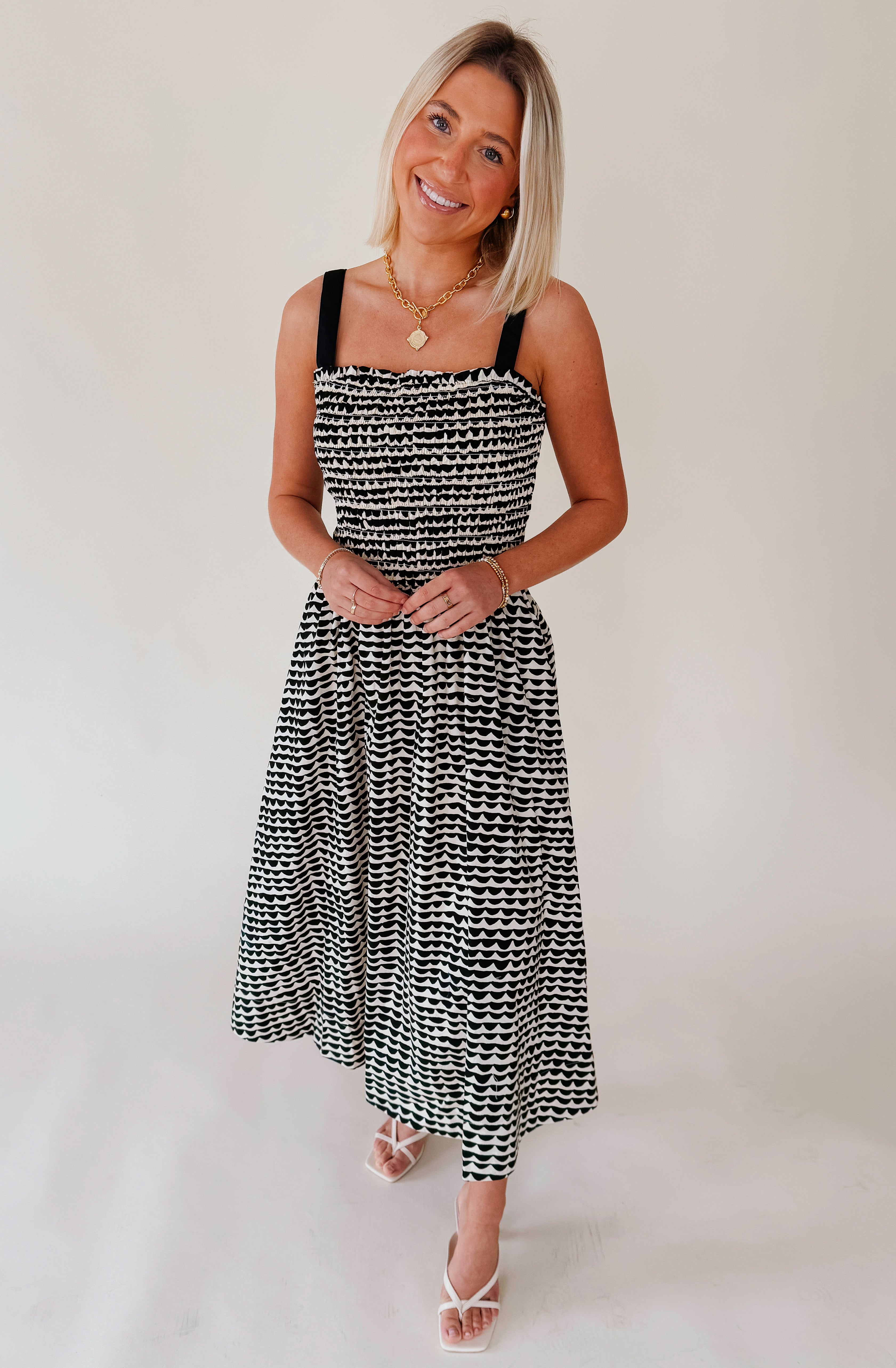 THE TAYLOR SMOCKED MIDI