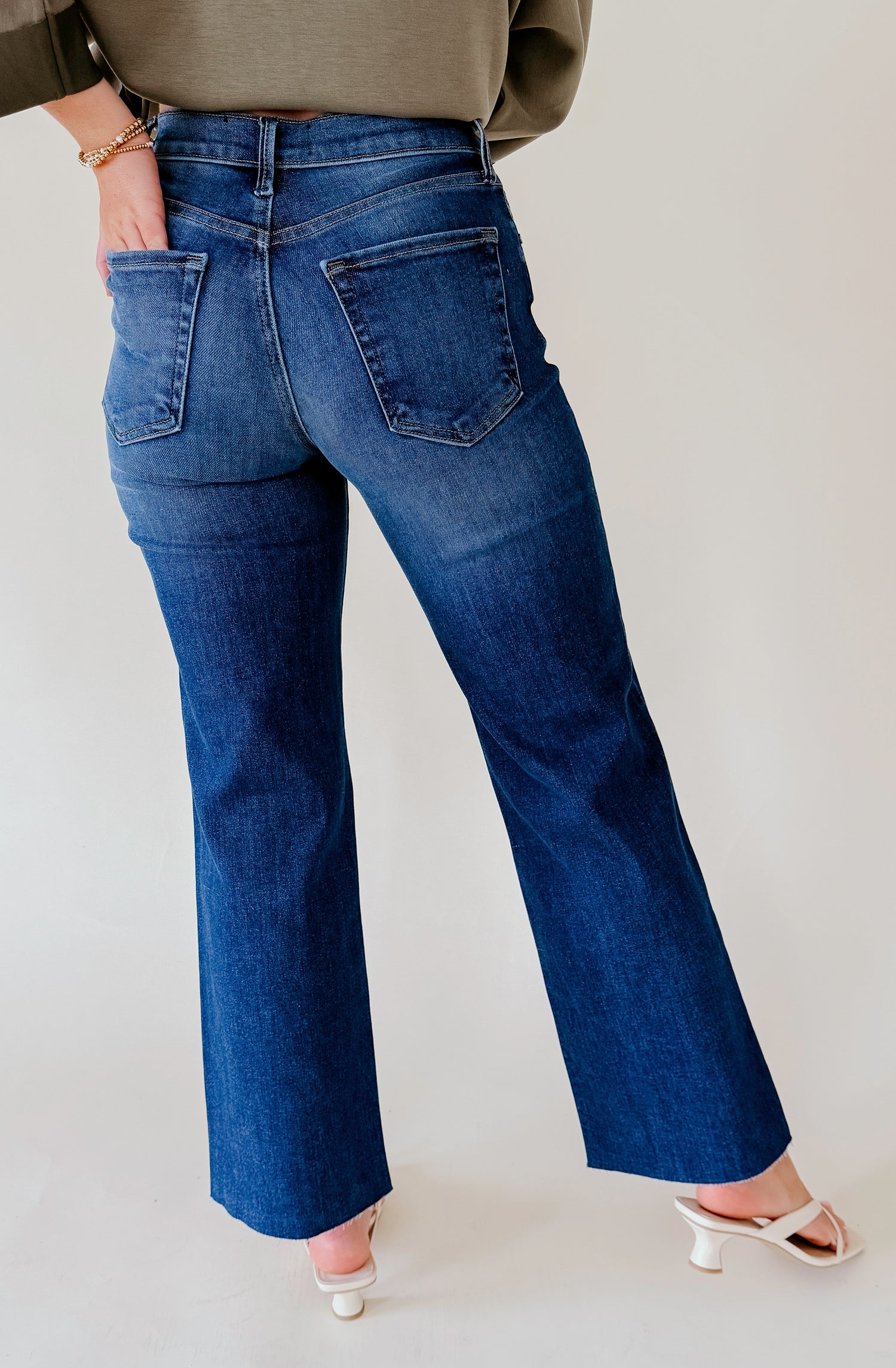 JUST BLACK SLIM PALAZZO SCISSOR CUT DENIM