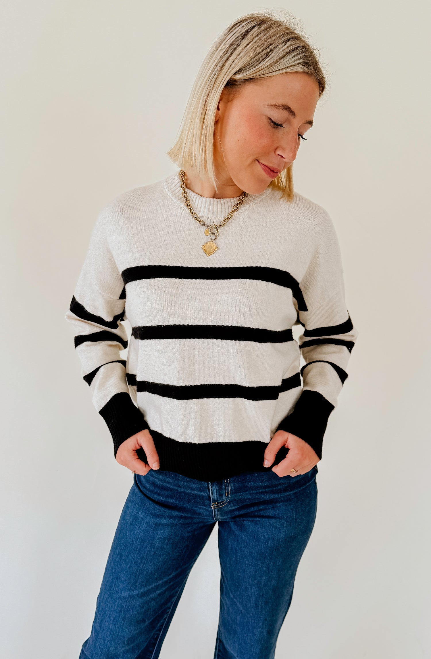 Z SUPPLY JORDANE STRIPED SWEATER