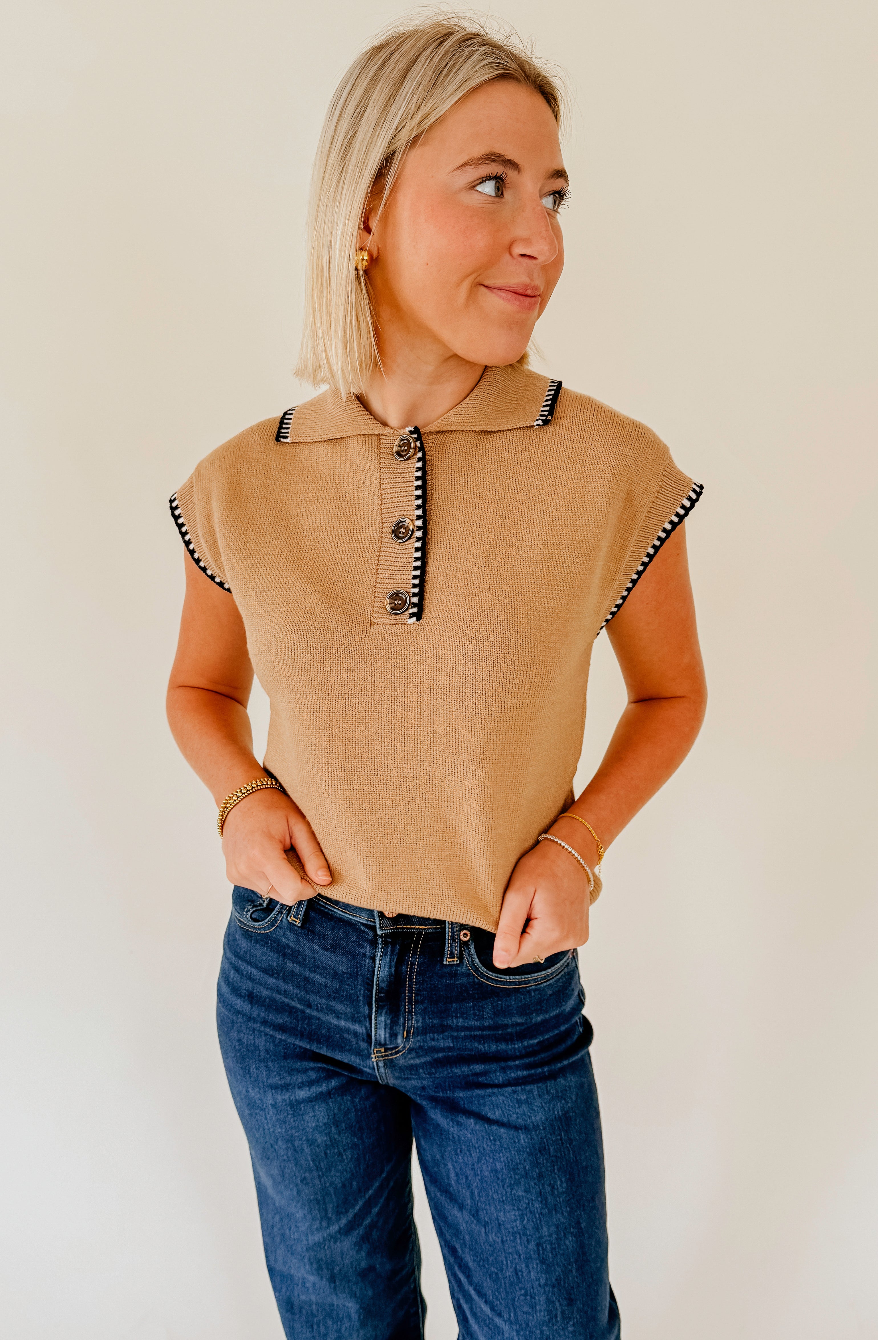 THE CORI SLEEVELESS SWEATER