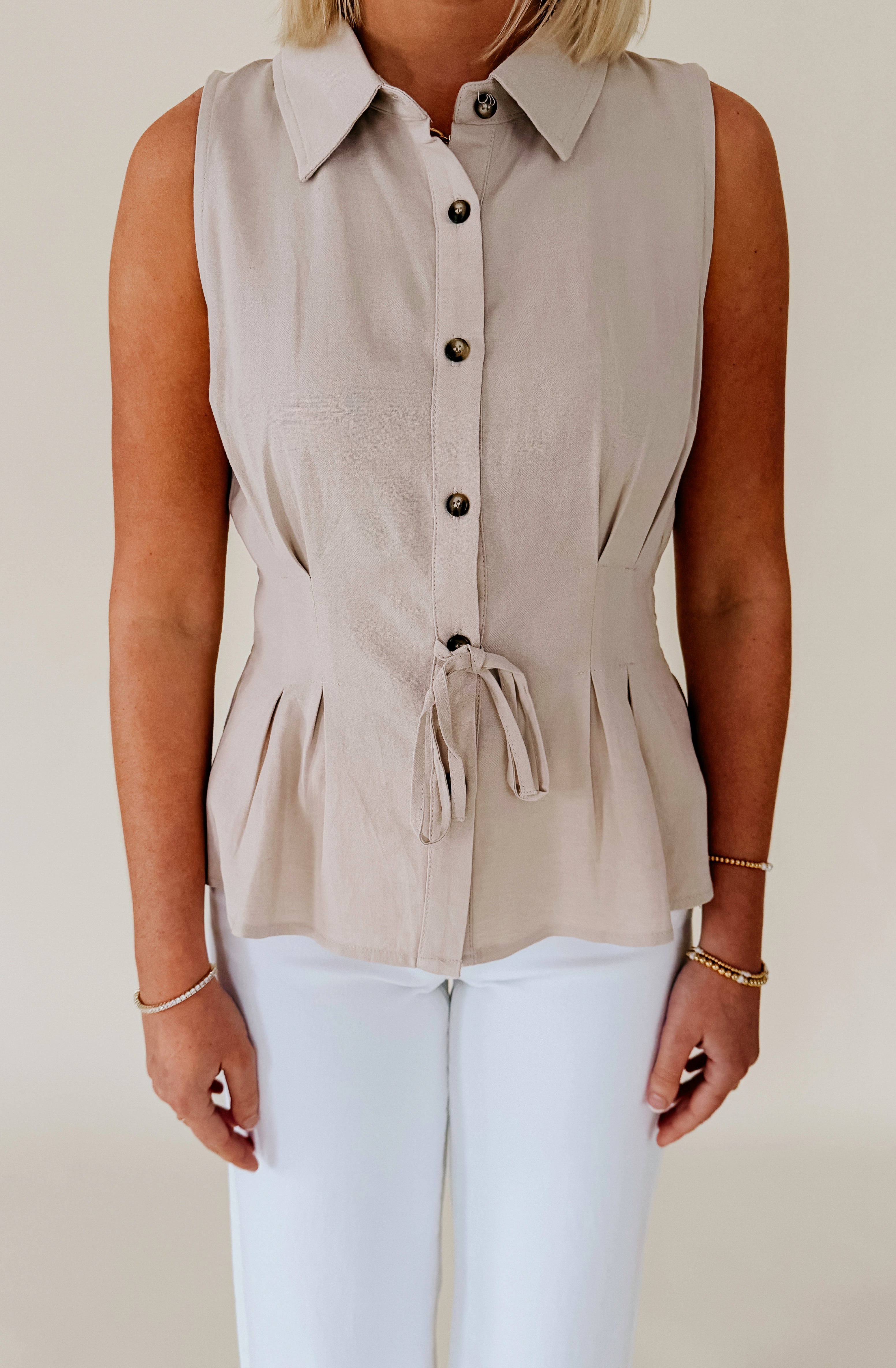 SUMMER BLEND BUTTONED TOP