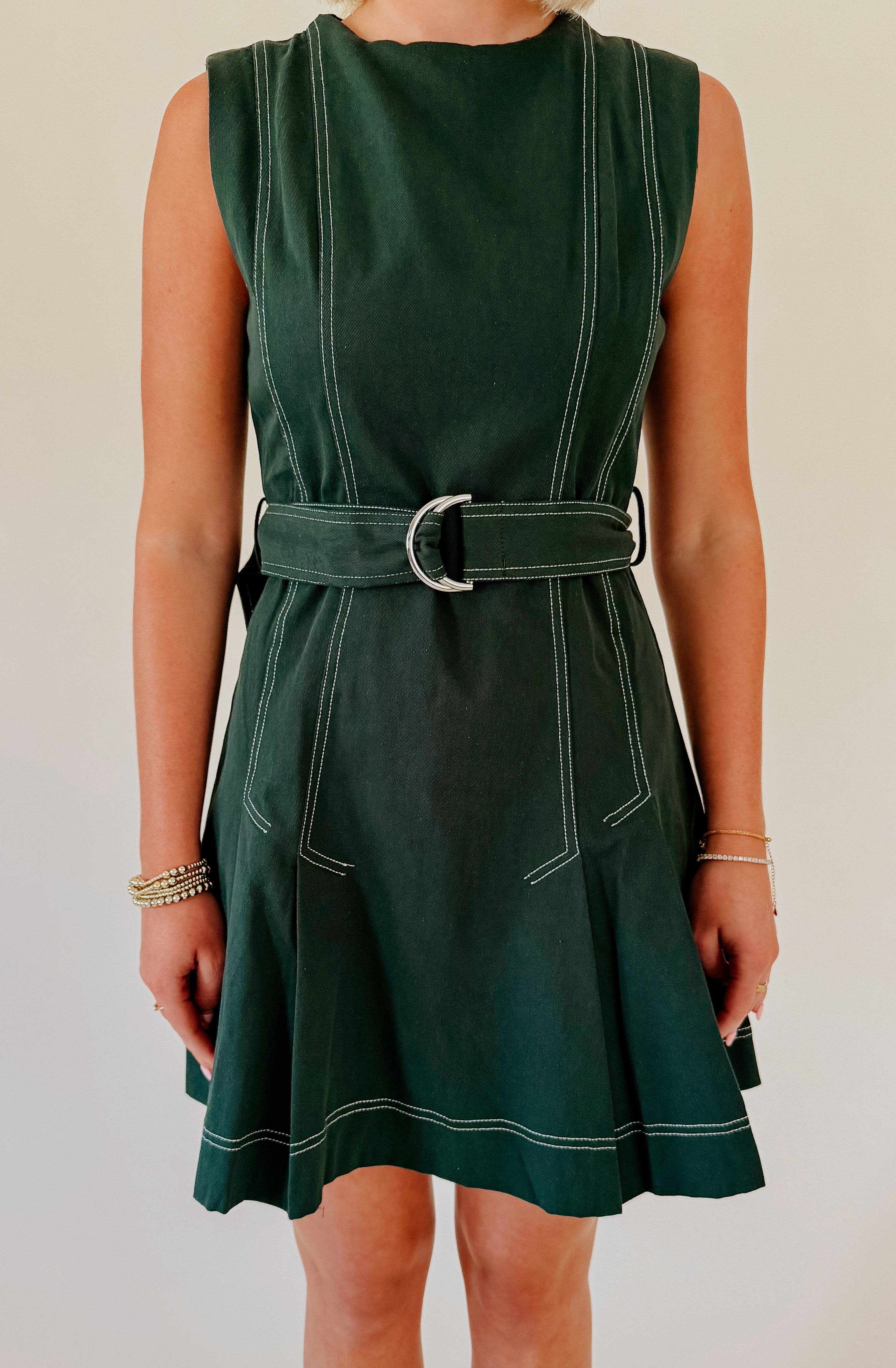GOOD TIMING BELTED DRESS