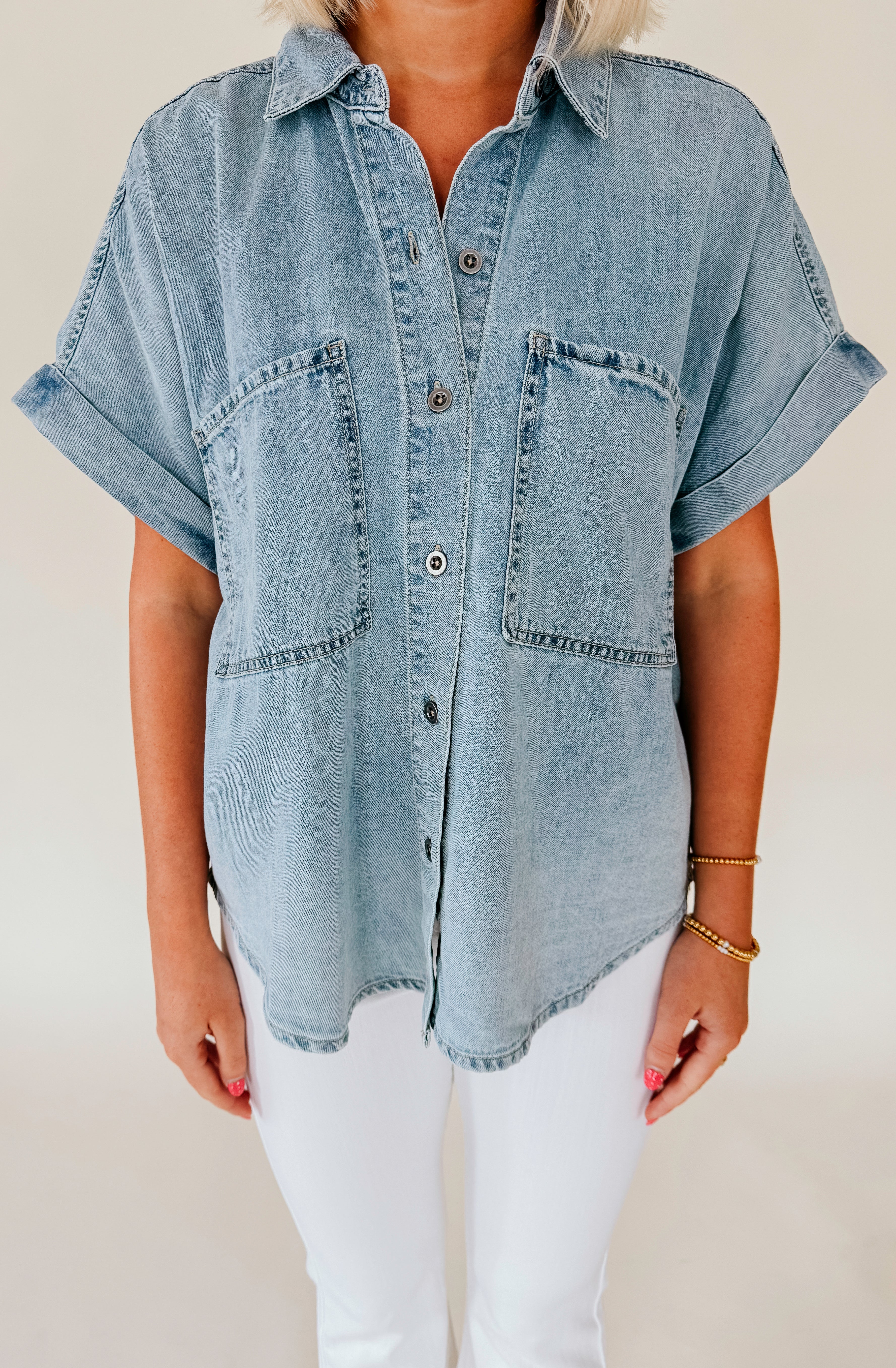 DAZE SHORE DENIM TOP