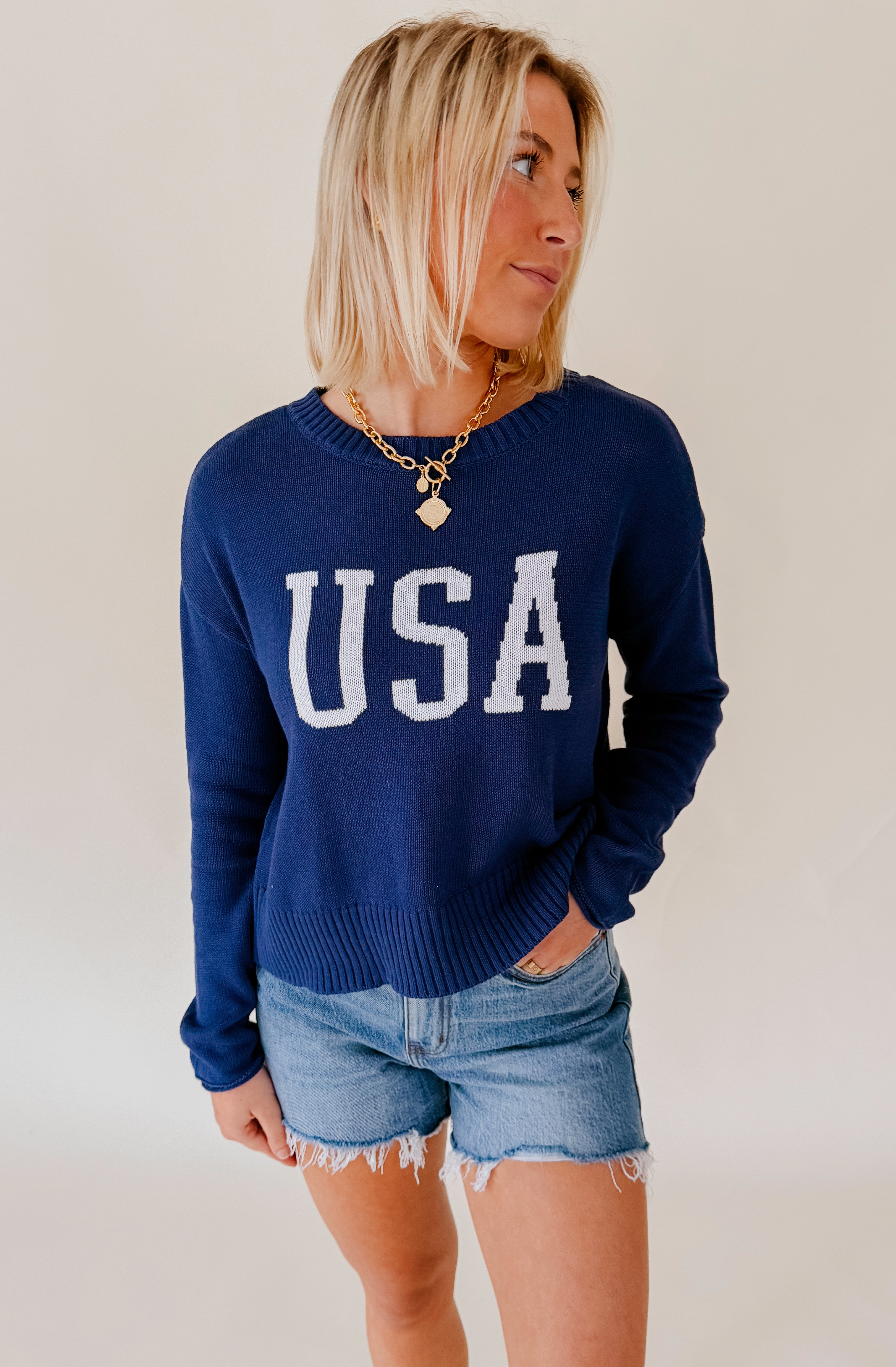 Z SUPPLY SIENNA USA SWEATER