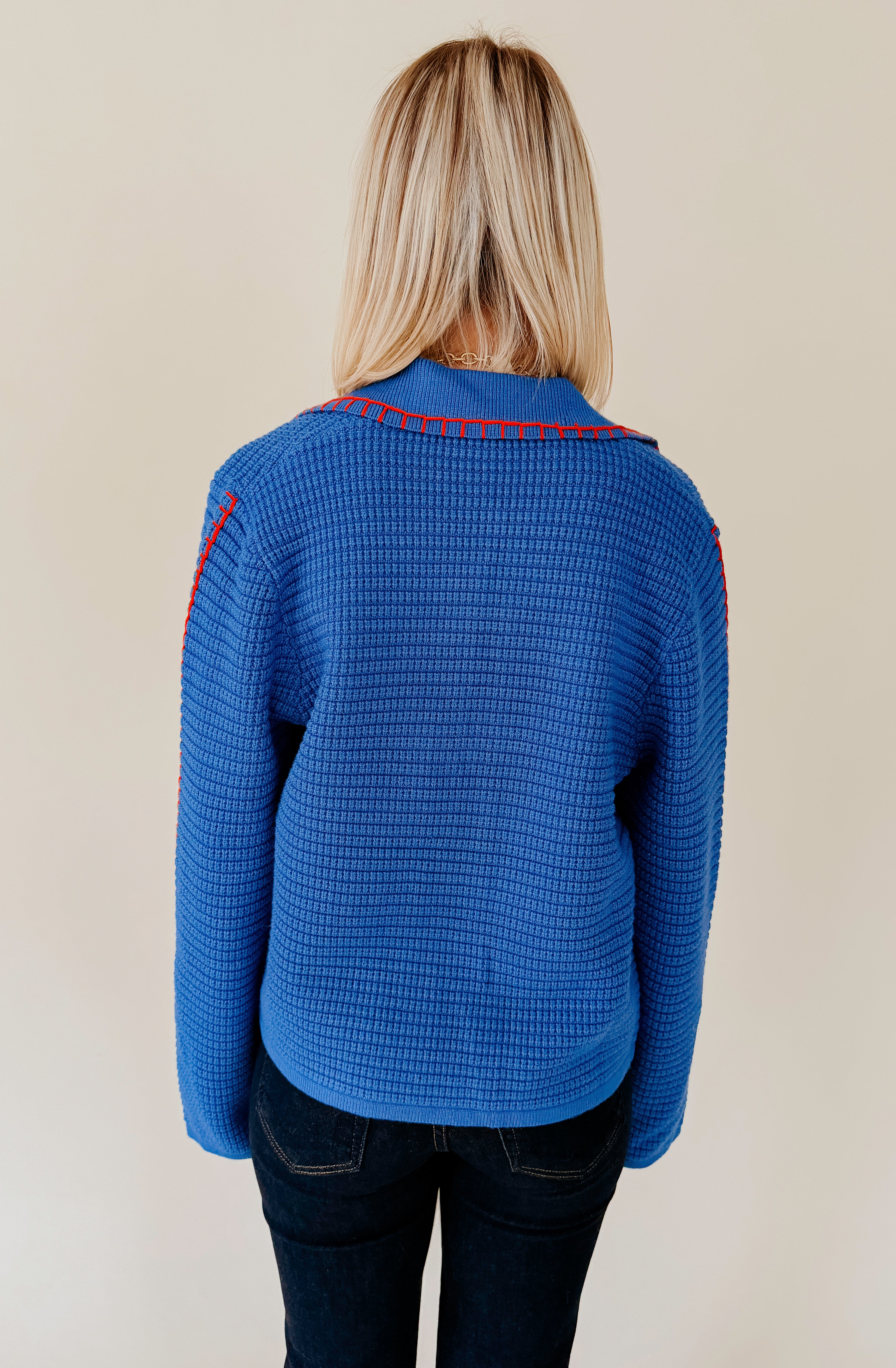 AMELIA WHIP STITCHED CARDIGAN