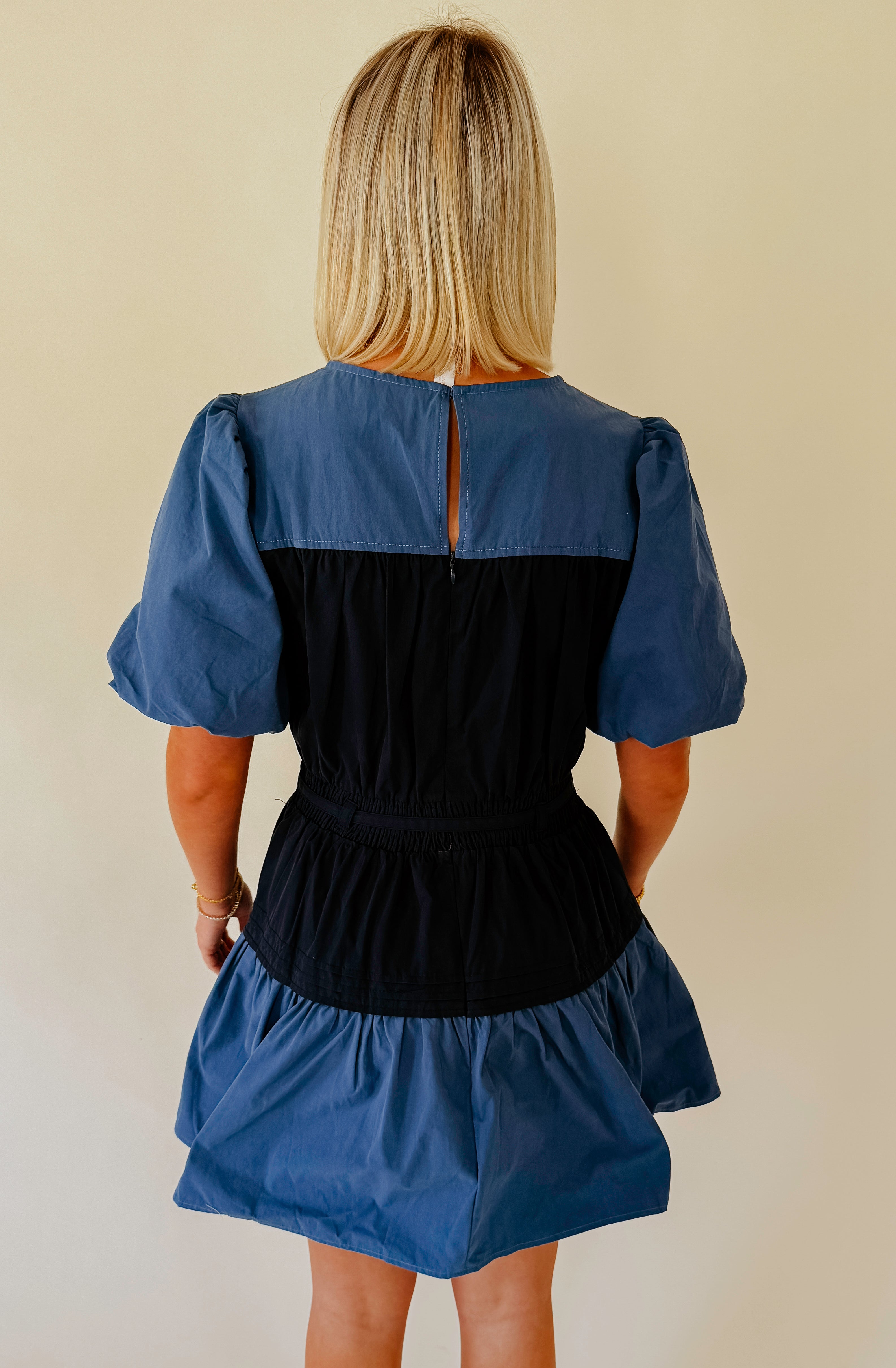 I DARE YOU PUFF SLEEVE DRESS