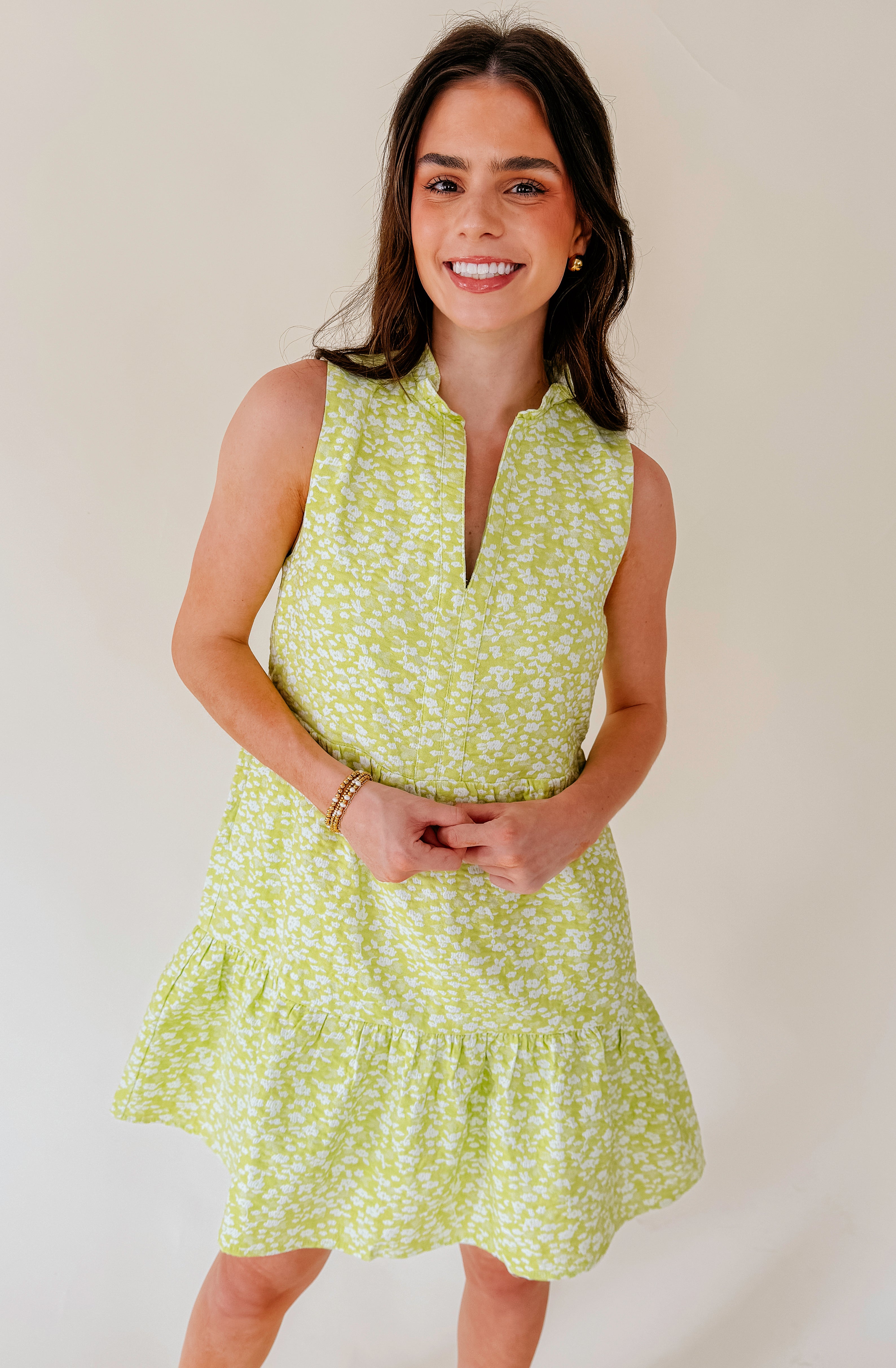 ON THE ROCKS TEXTURED DRESS