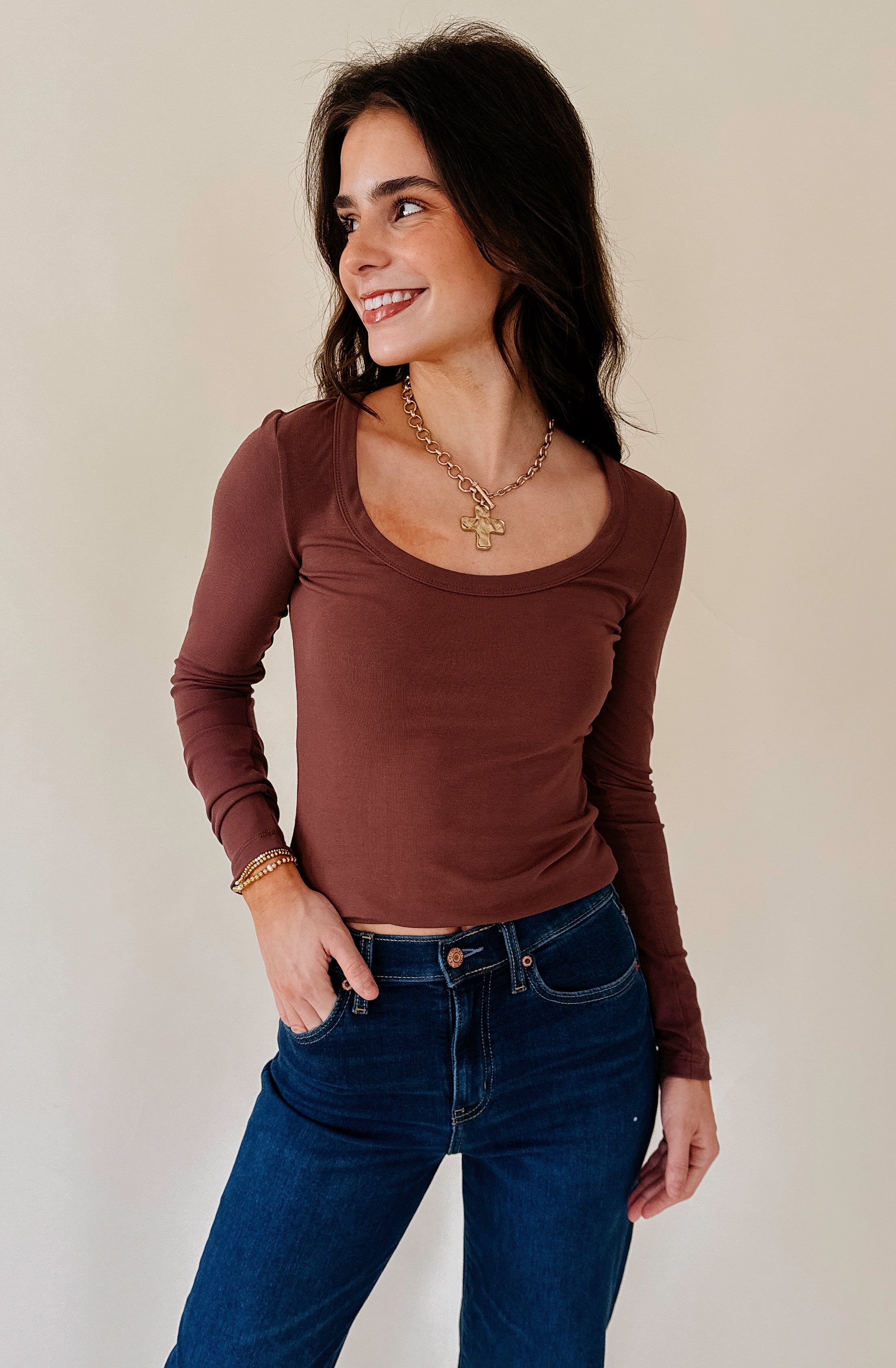 Z SUPPLY SECOND SKIN SCOOP NECK TEE