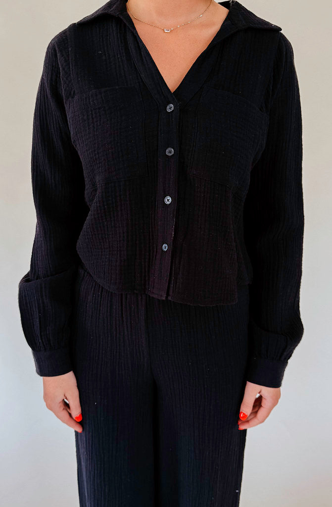 Z SUPPLY CAMPO BUTTON UP GAUZE TOP