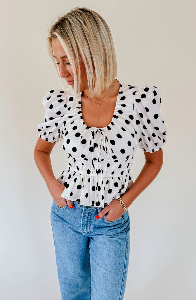 DOTTED LINE BLOUSE
