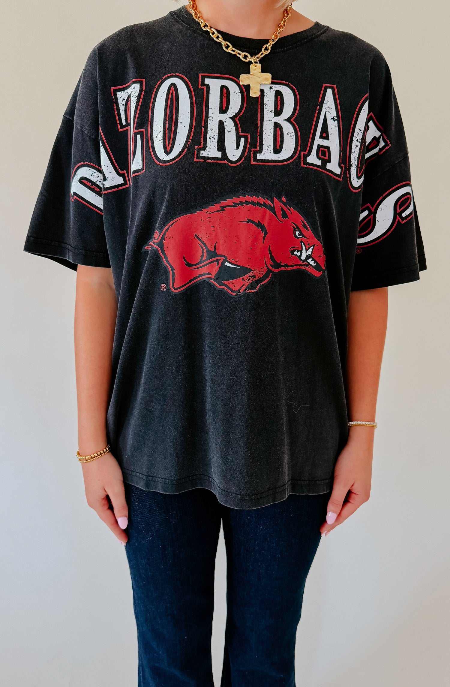 ARKANSAS SOUTHERN SPLIT OVERSIZED TEE