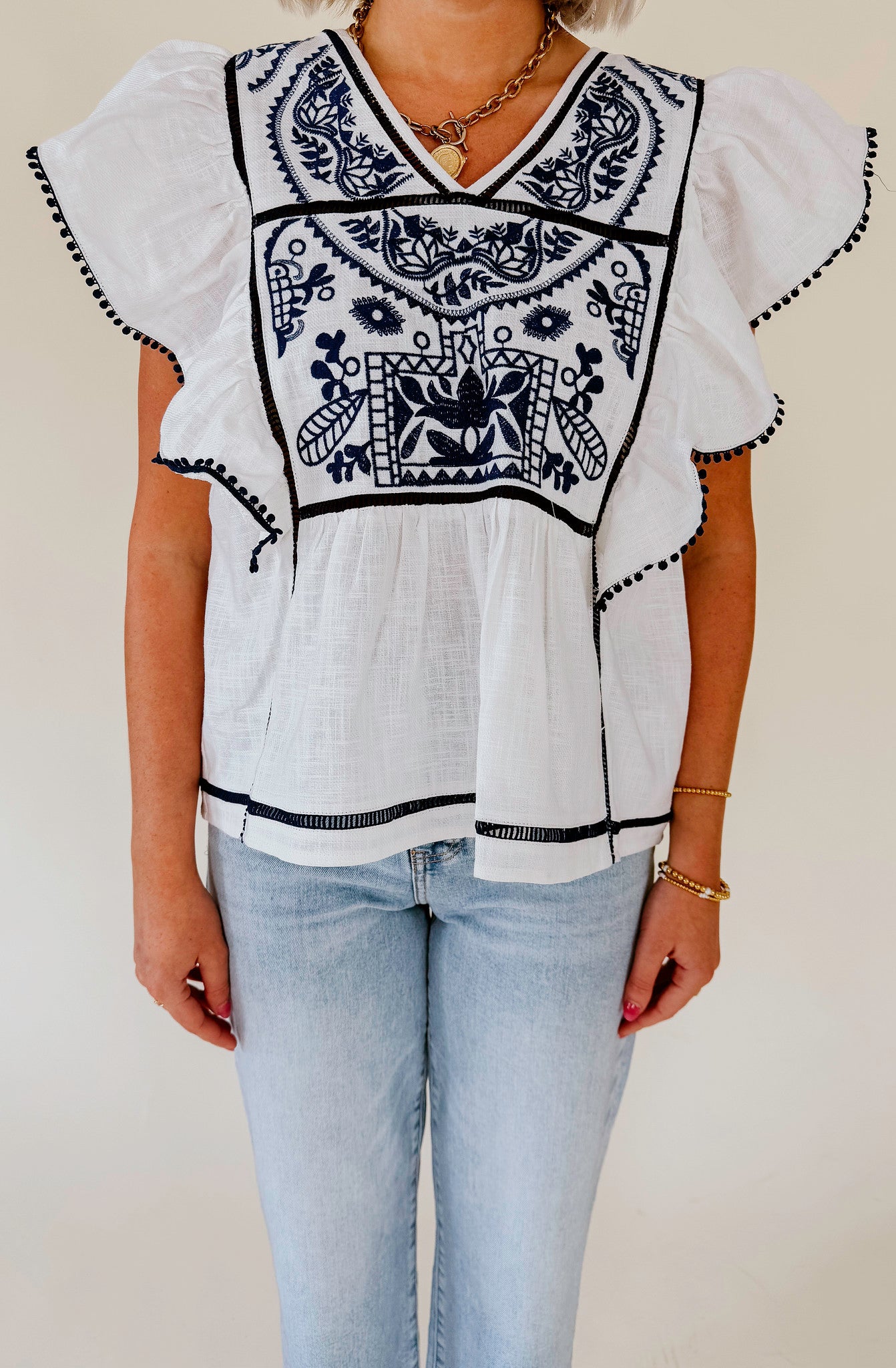 THE ELLA EMBROIDERED BLOUSE