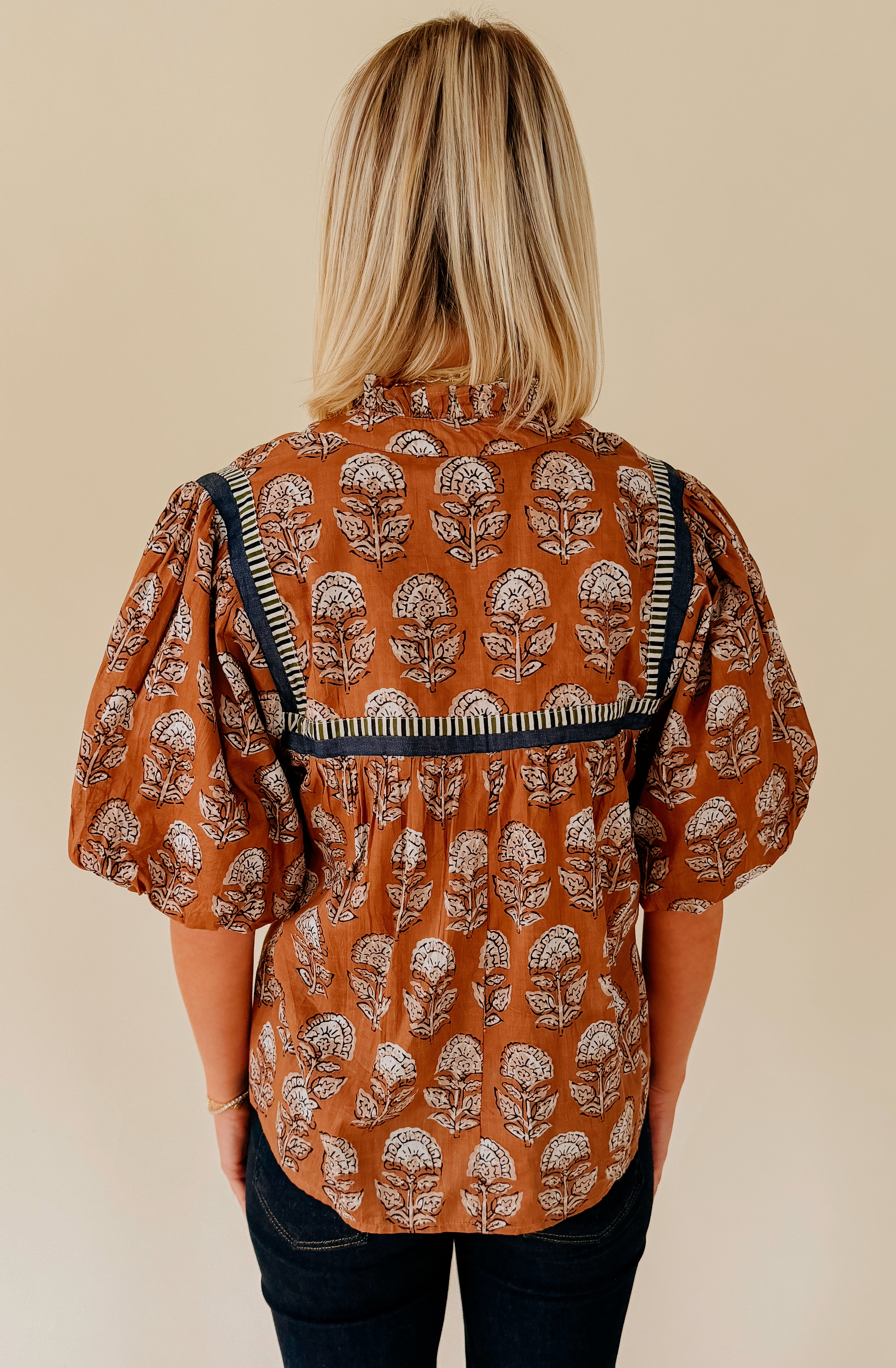 TWO WAY STREET PRINTED BLOUSE