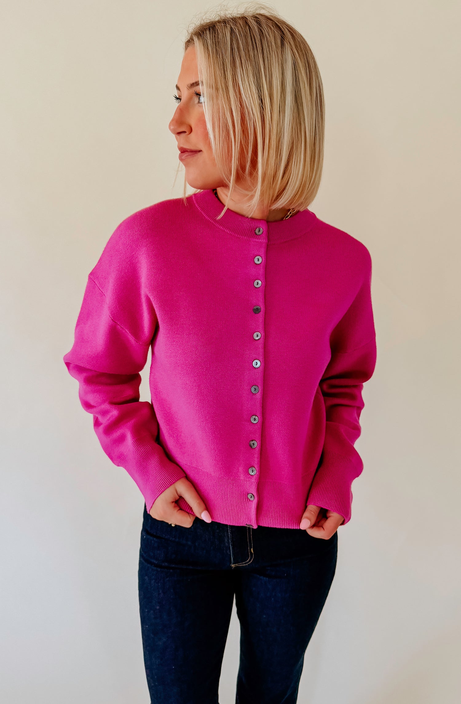 THE RACHEL BUTTONED CARDIGAN