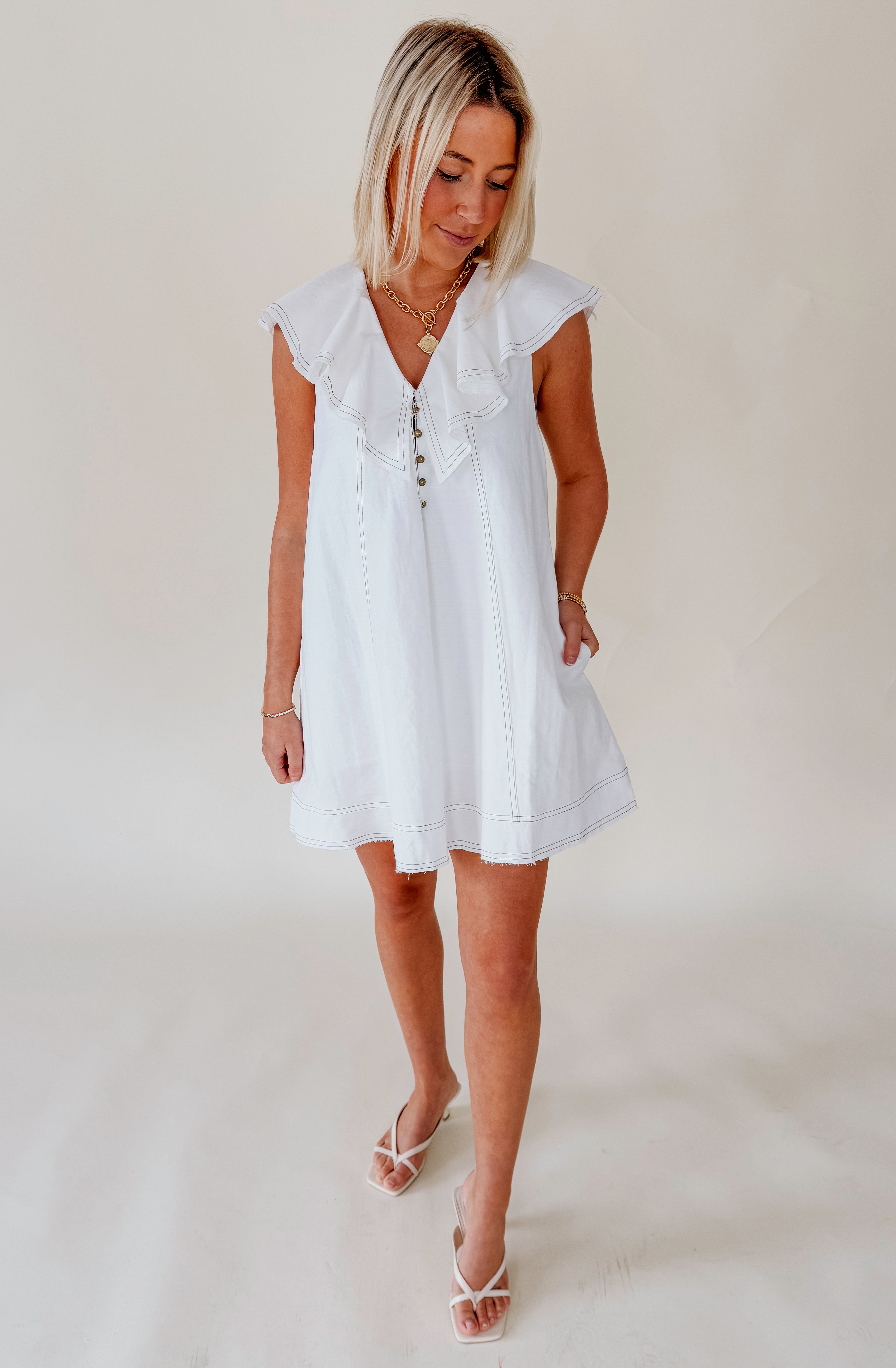 CALL YA LATER COLLARED DRESS