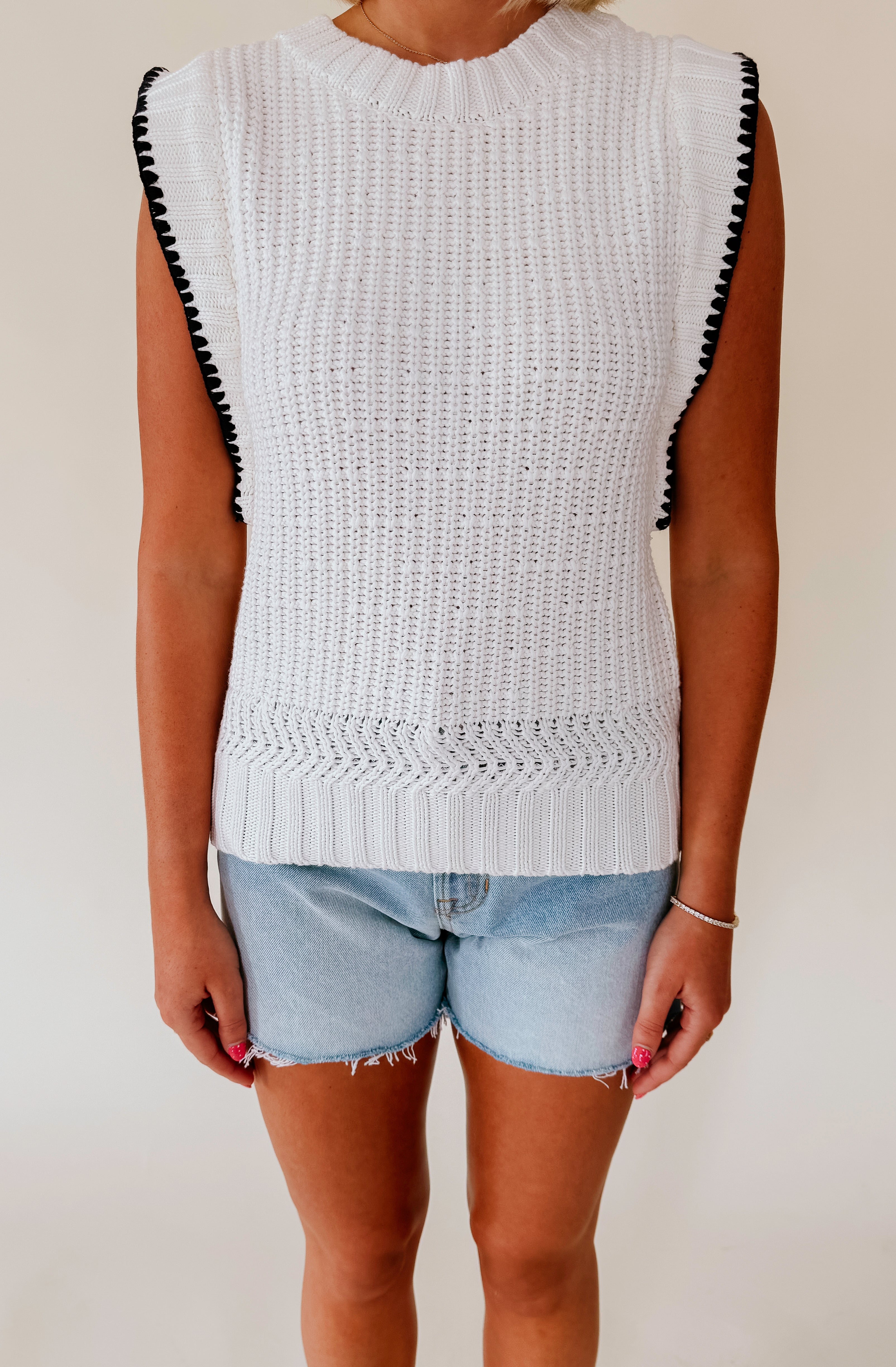 EDGE OF PERFECTION COLLOR BLOCKED SWEATER