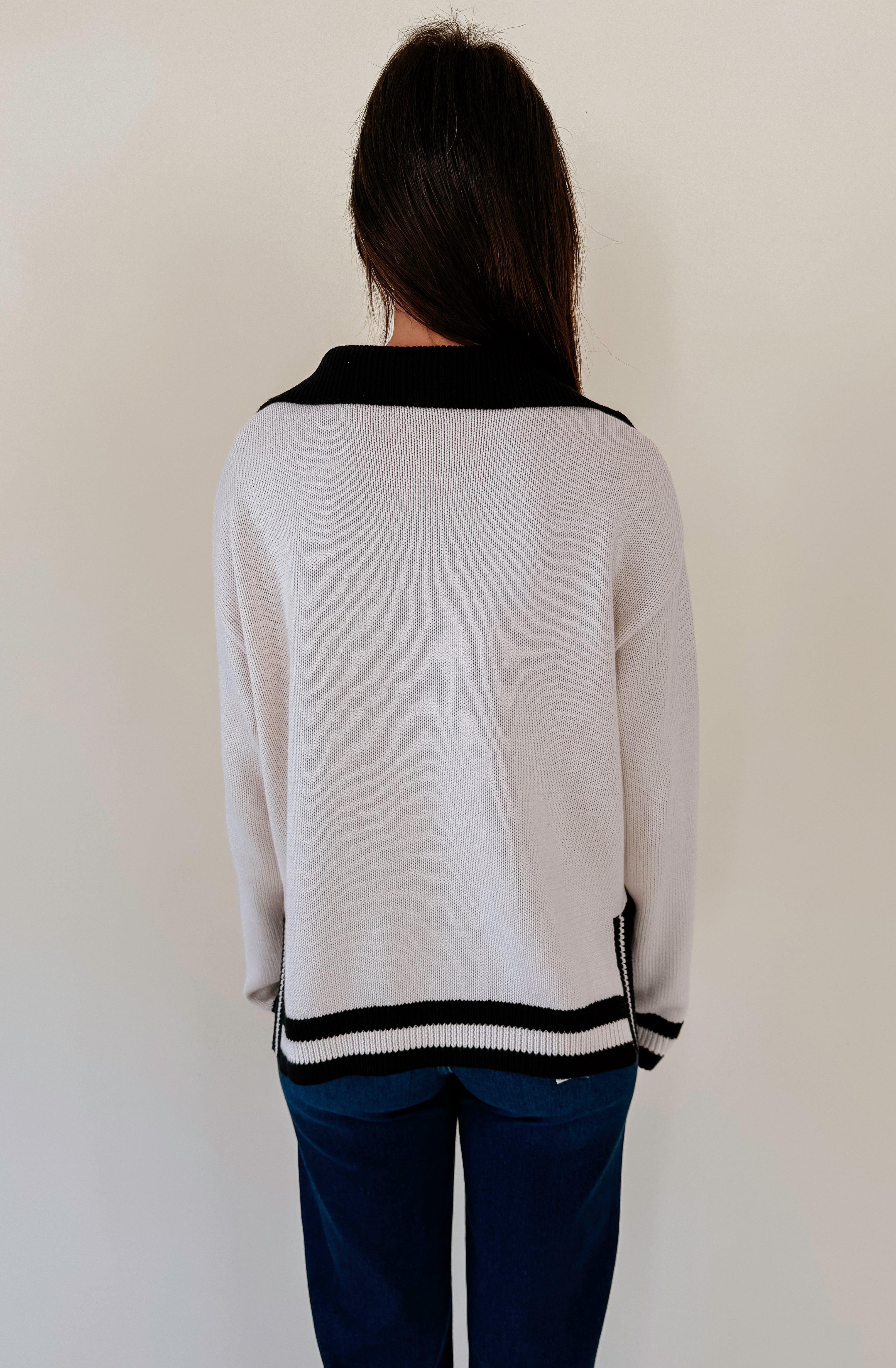 Z SUPPLY SOCIETY QUARTER ZIP SWEATER