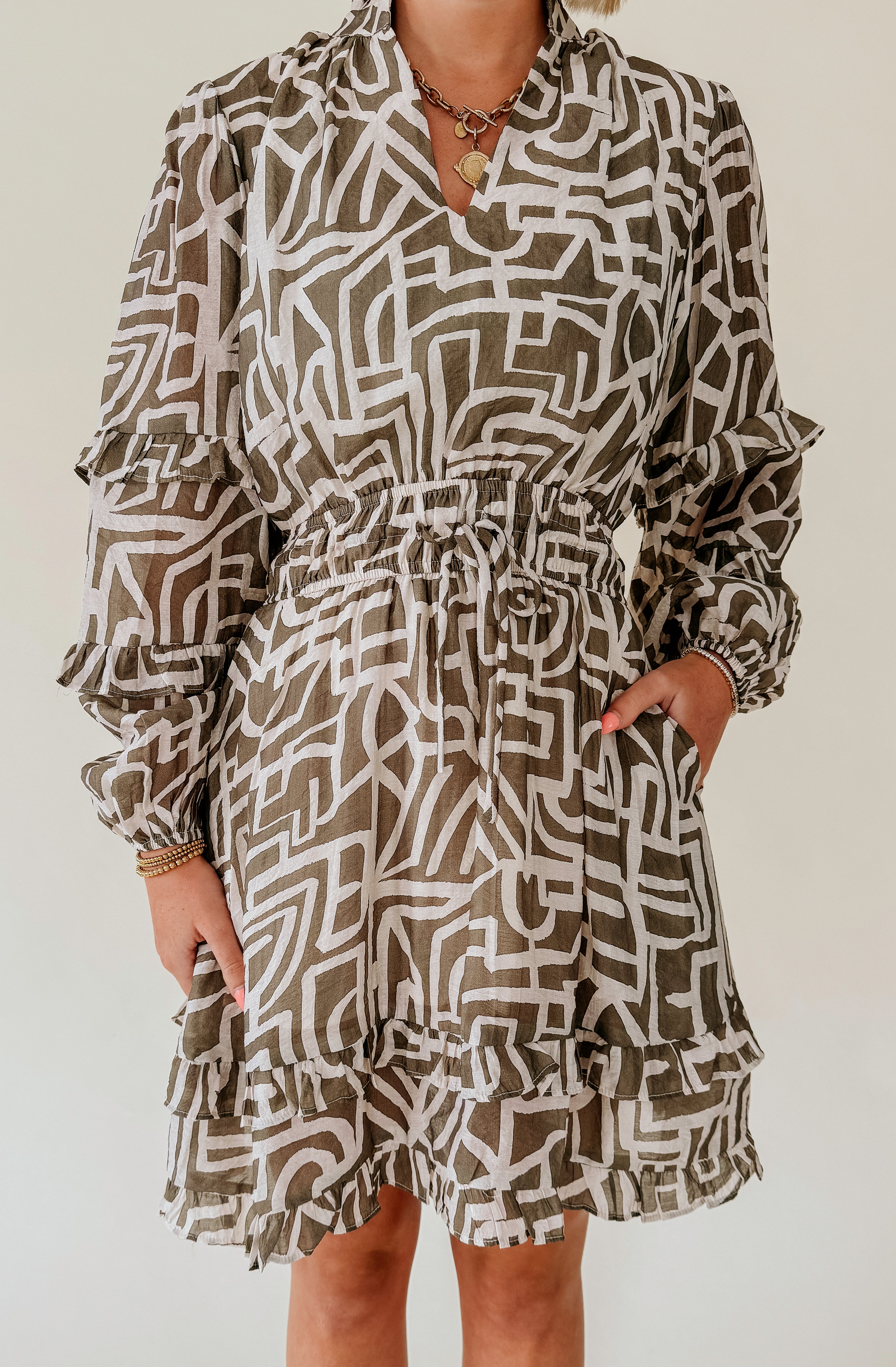 FELT RIGHT PRINTED DRESS