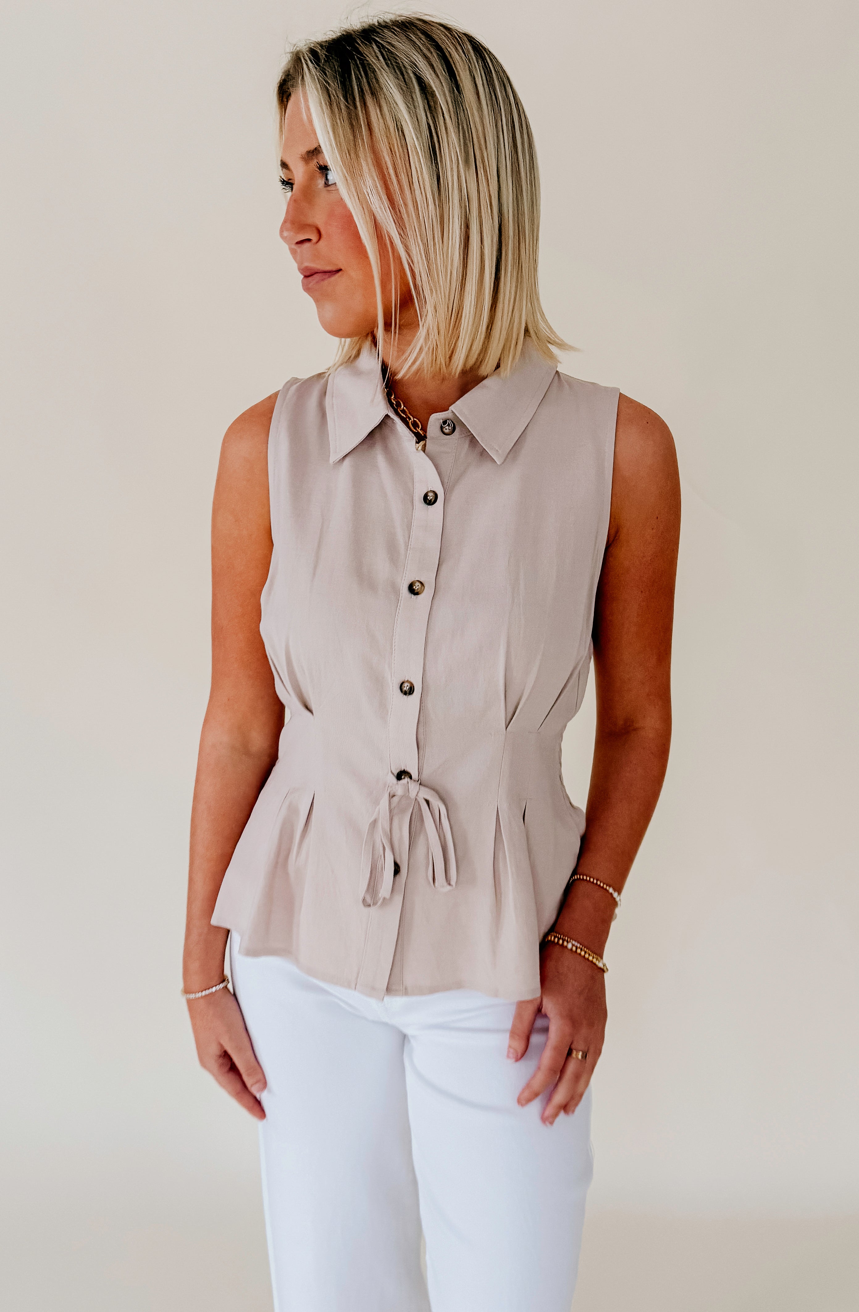 SUMMER BLEND BUTTONED TOP