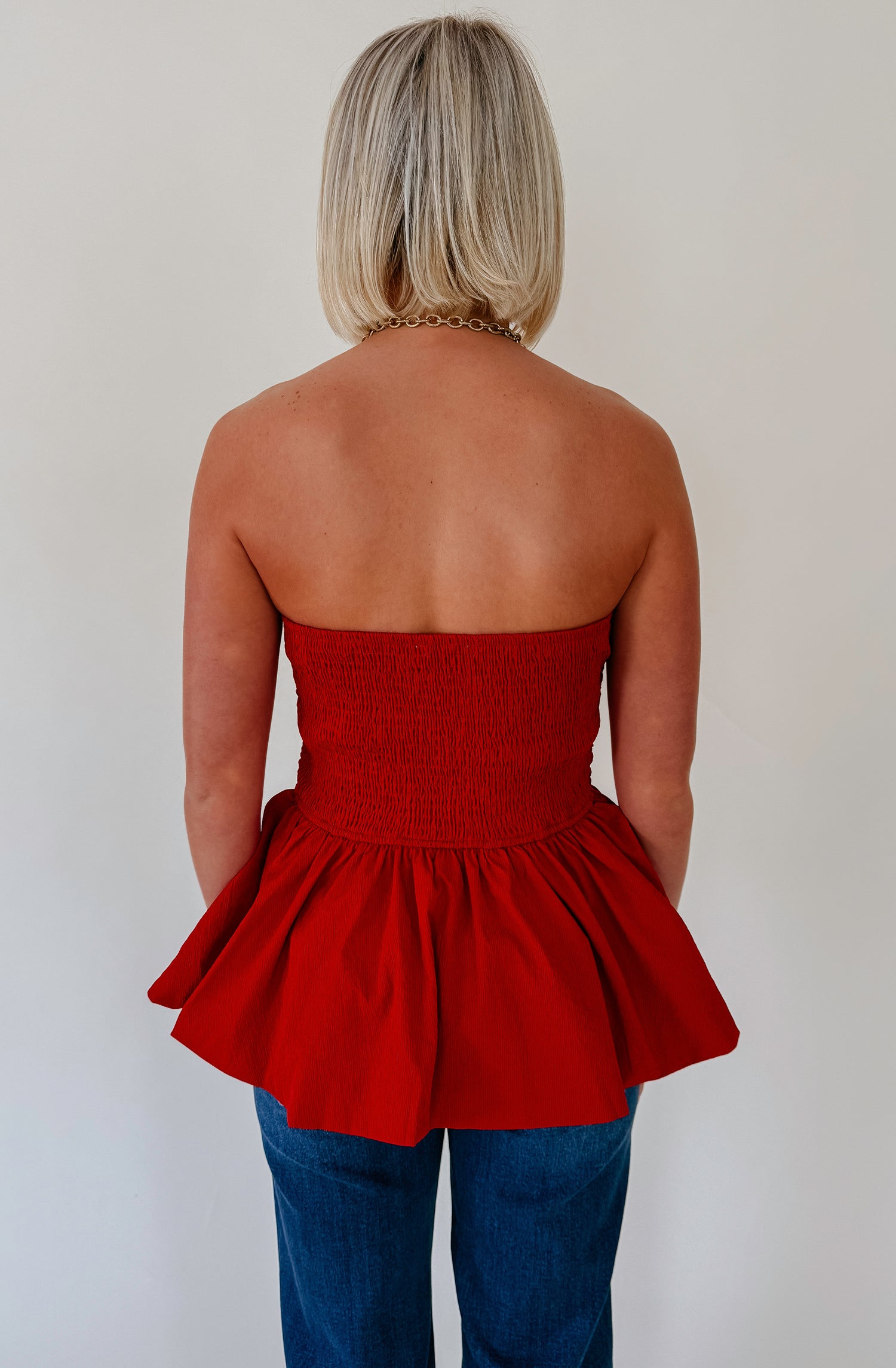 SUCH A SCORE STRAPLESS TOP