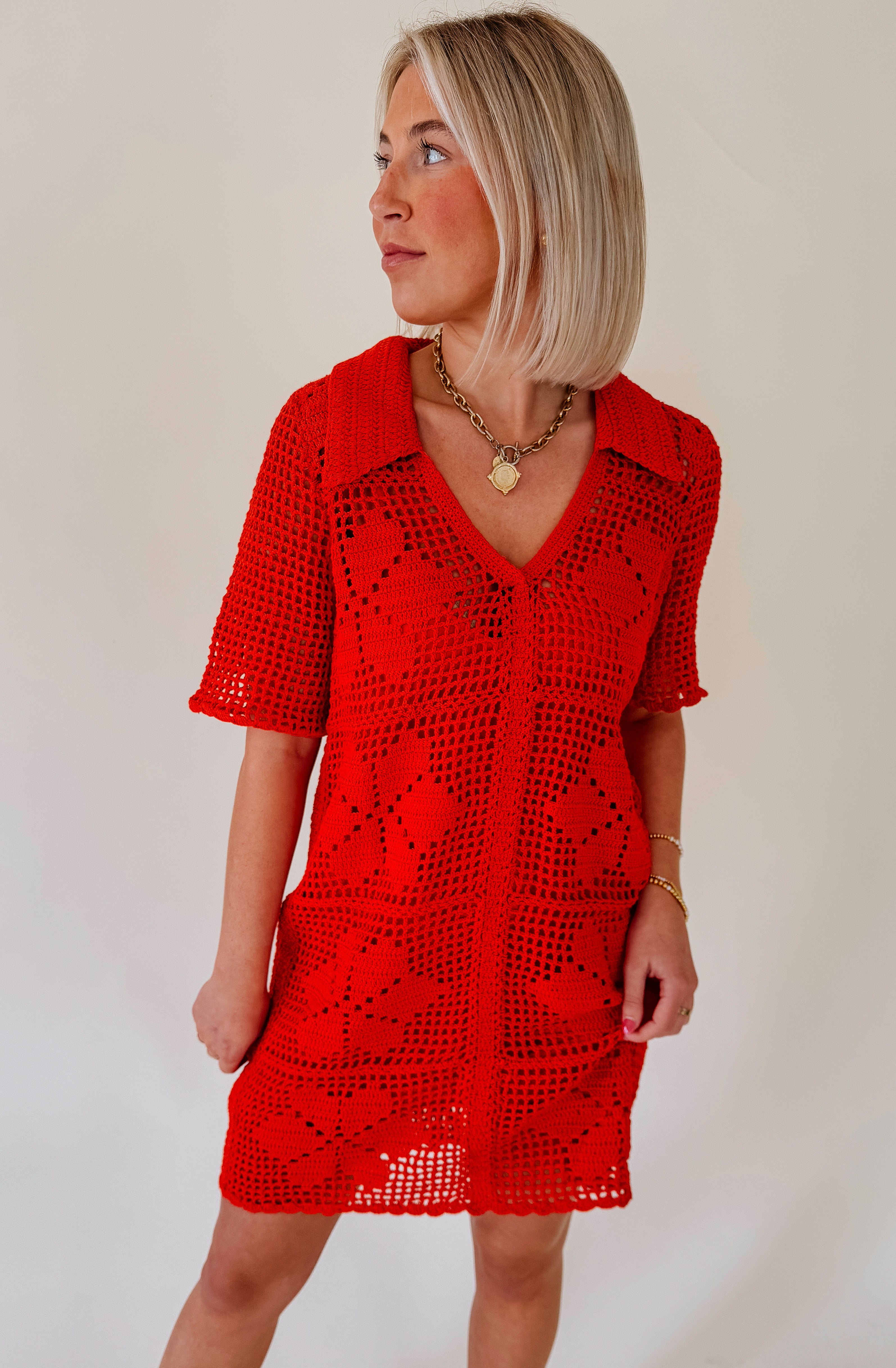 CLEOBELLA ILEANNA CROCHET MINI DRESS