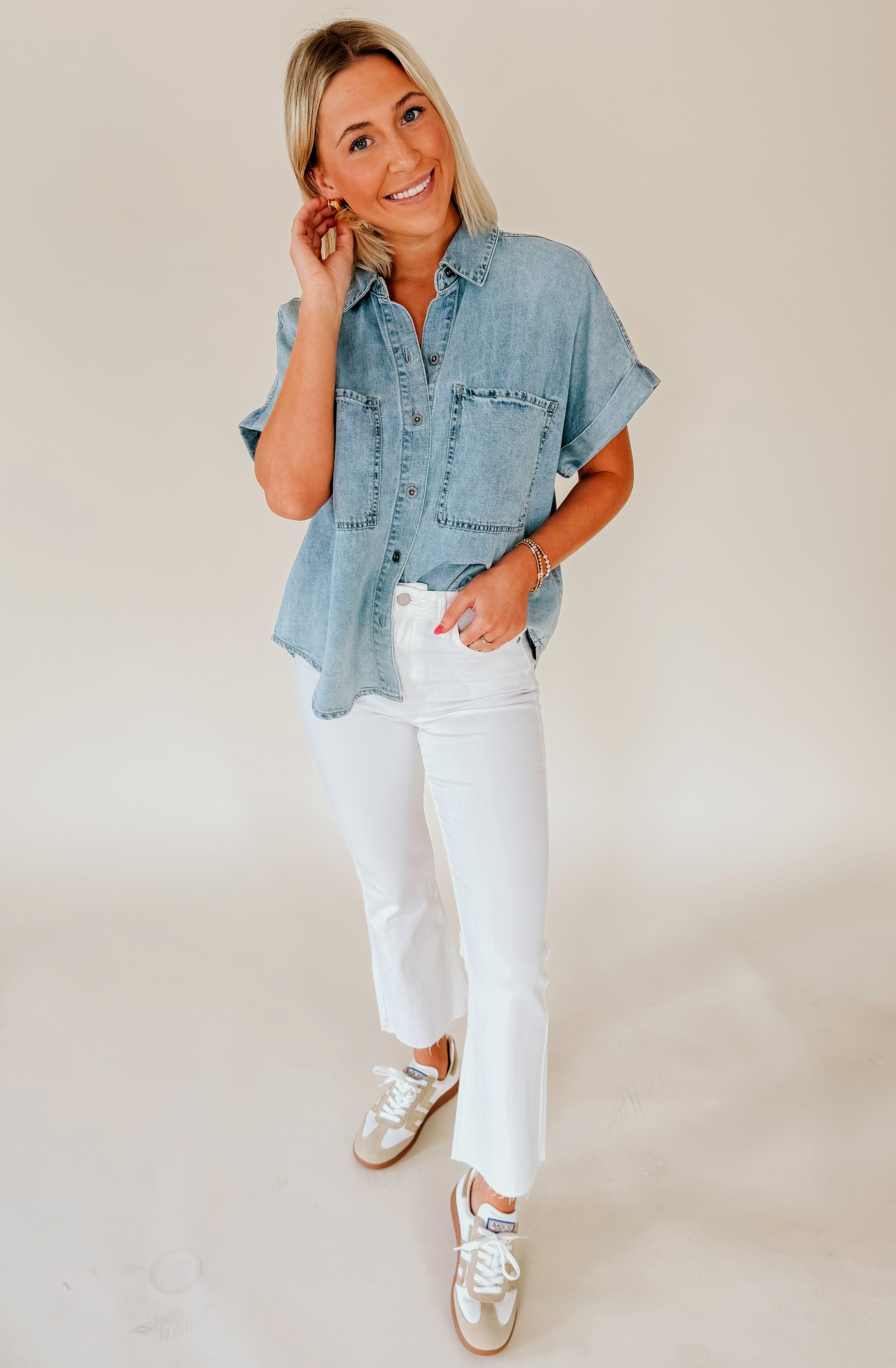 DAZE SHORE DENIM TOP