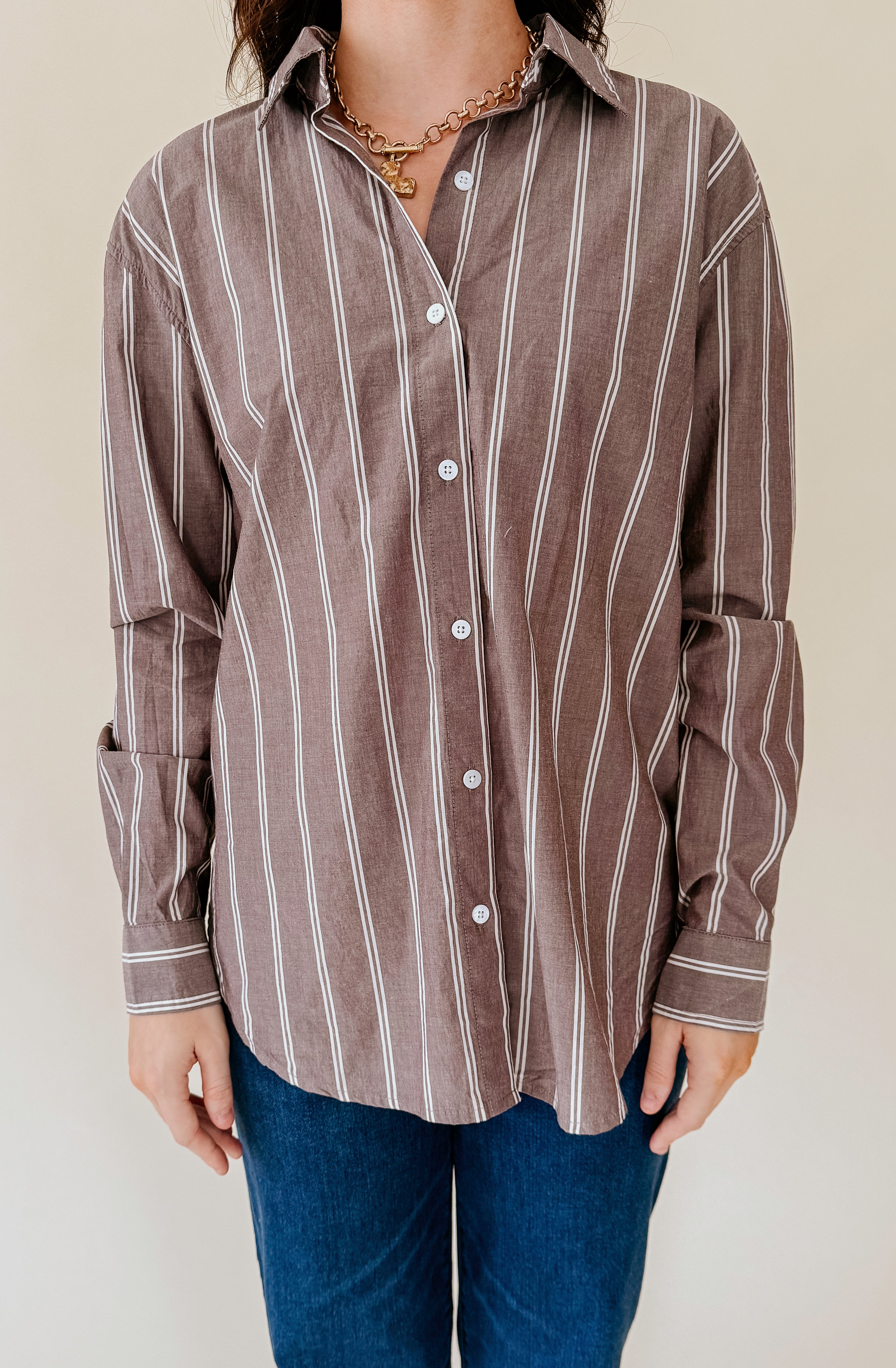 Z SUPPLY SEAPORT STRIPED POPLIN SHIRT
