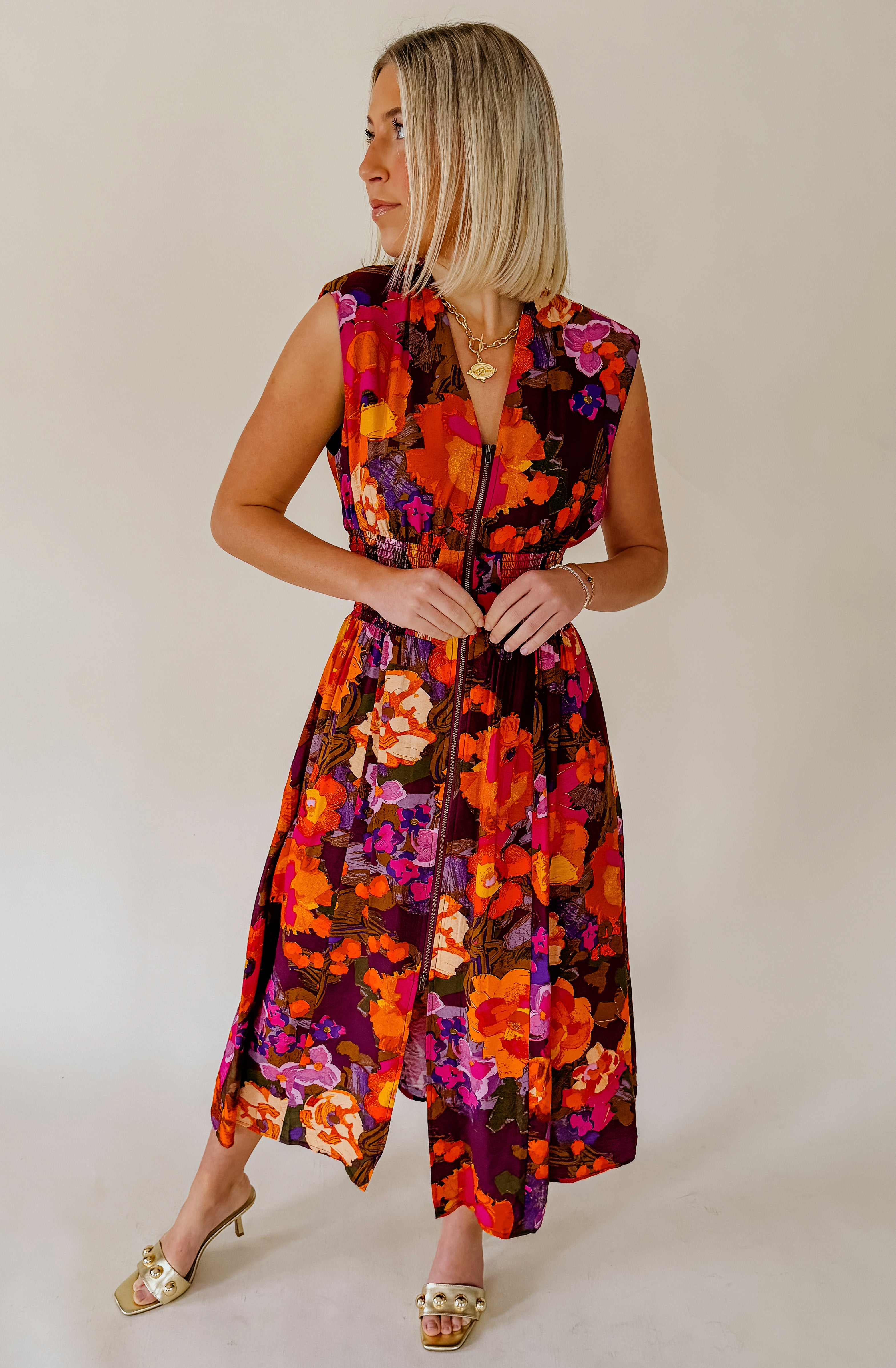 HARVEST MOON ZIP FRONT DRESS