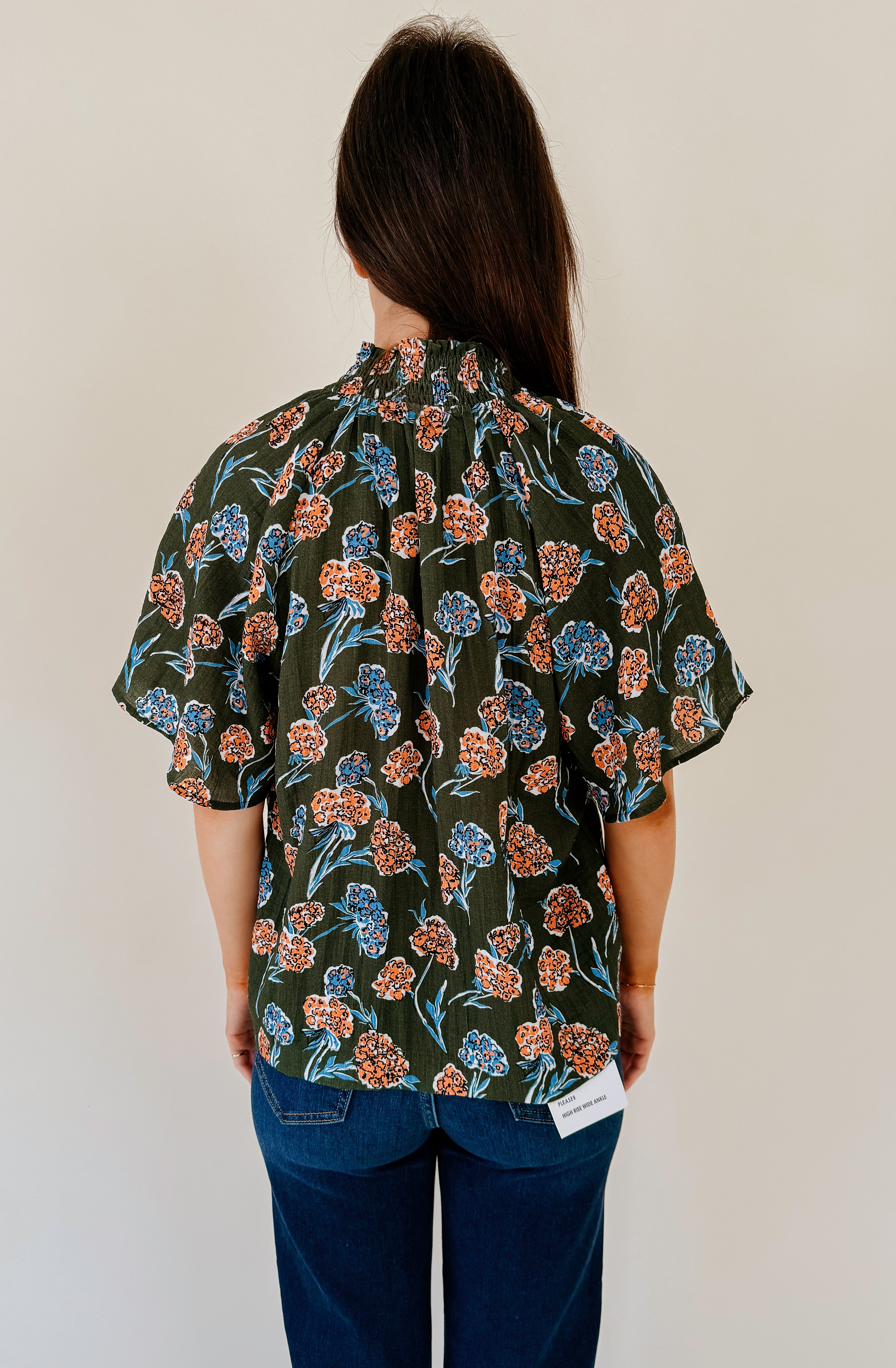 FALL MEETINGS PRINTED BLOUSE