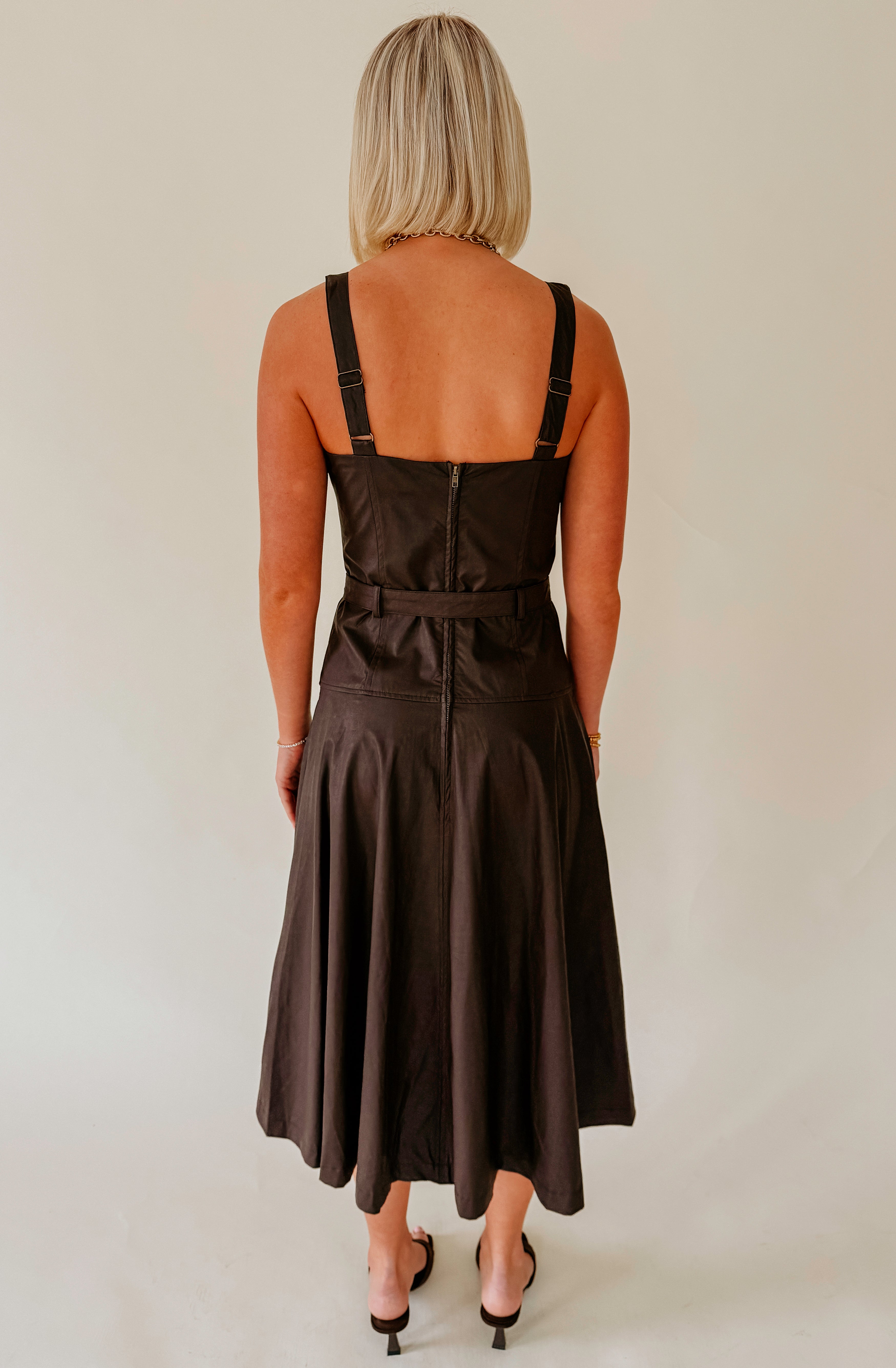 FAUX SHOW FAUX LEATHER DRESS