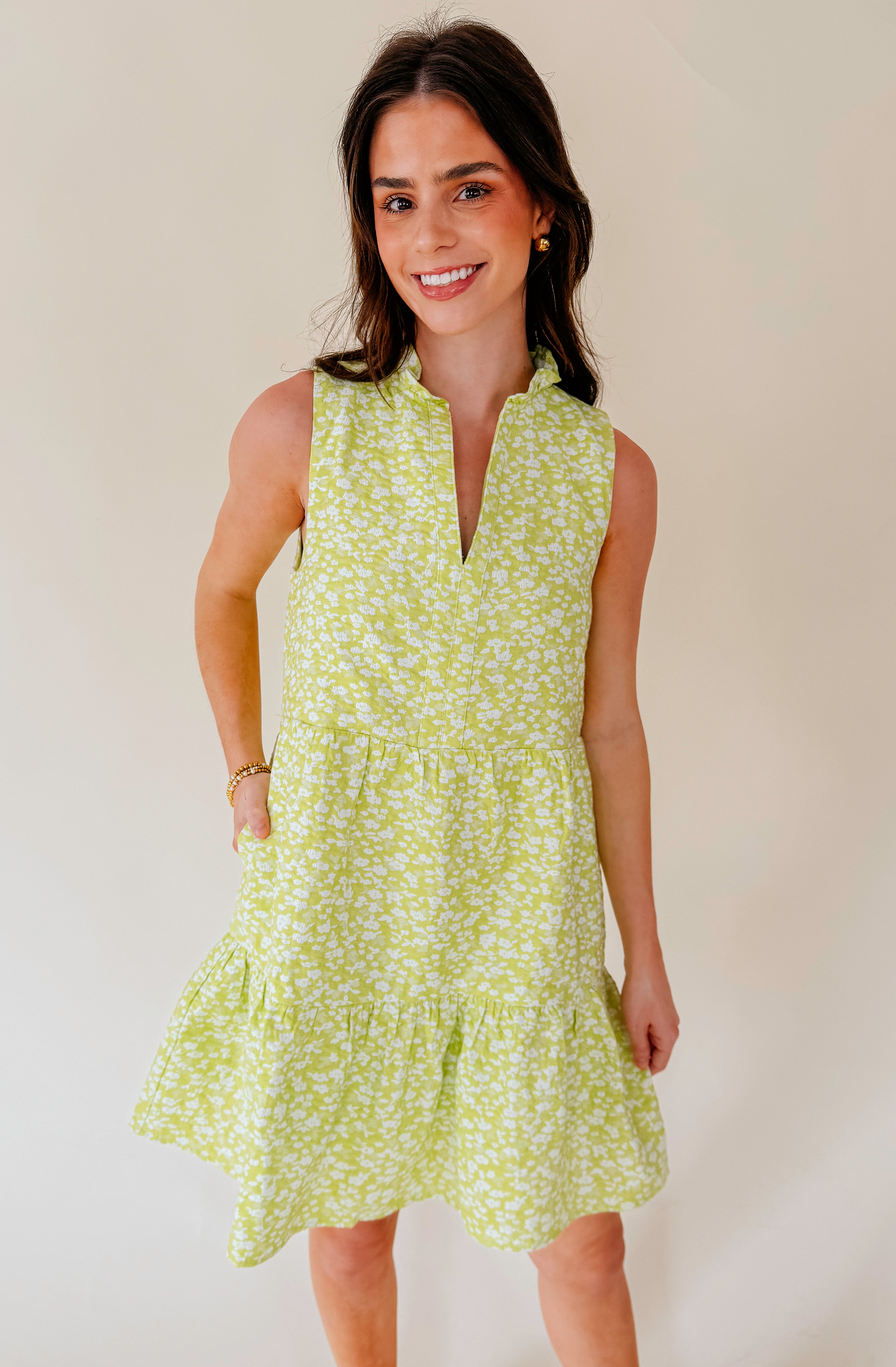 ON THE ROCKS TEXTURED DRESS