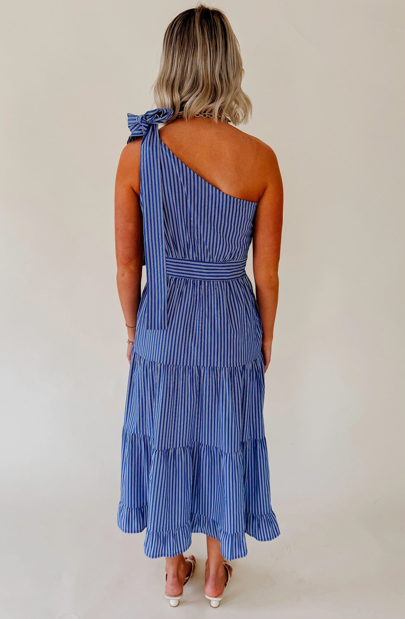 THE HAILEY STRIPED MIDI