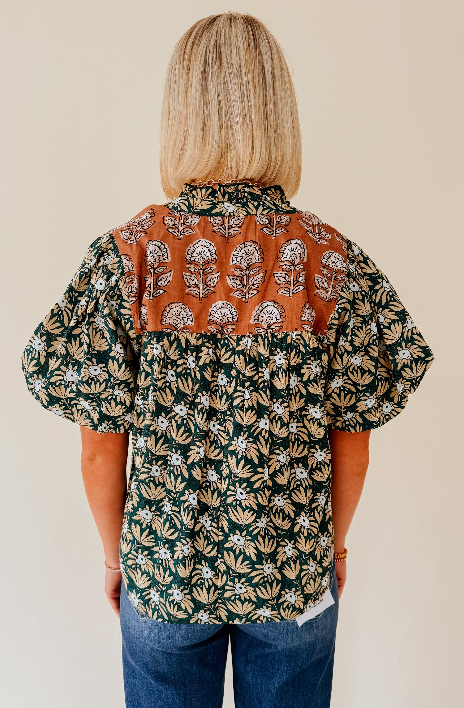 FEELS LIKE FALL PRINTED BLOUSE