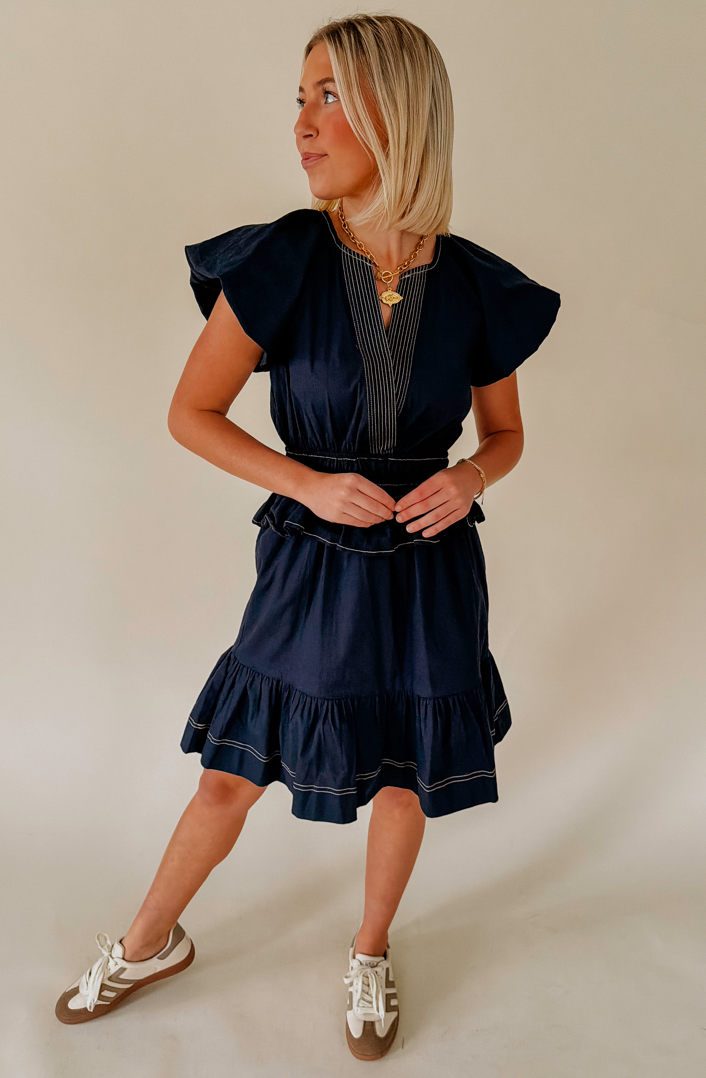 THE REMI STITCH DETAILED DRESS