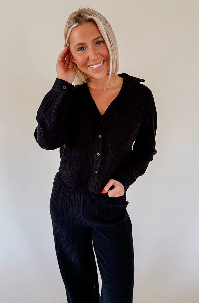 Z SUPPLY CAMPO BUTTON UP GAUZE TOP