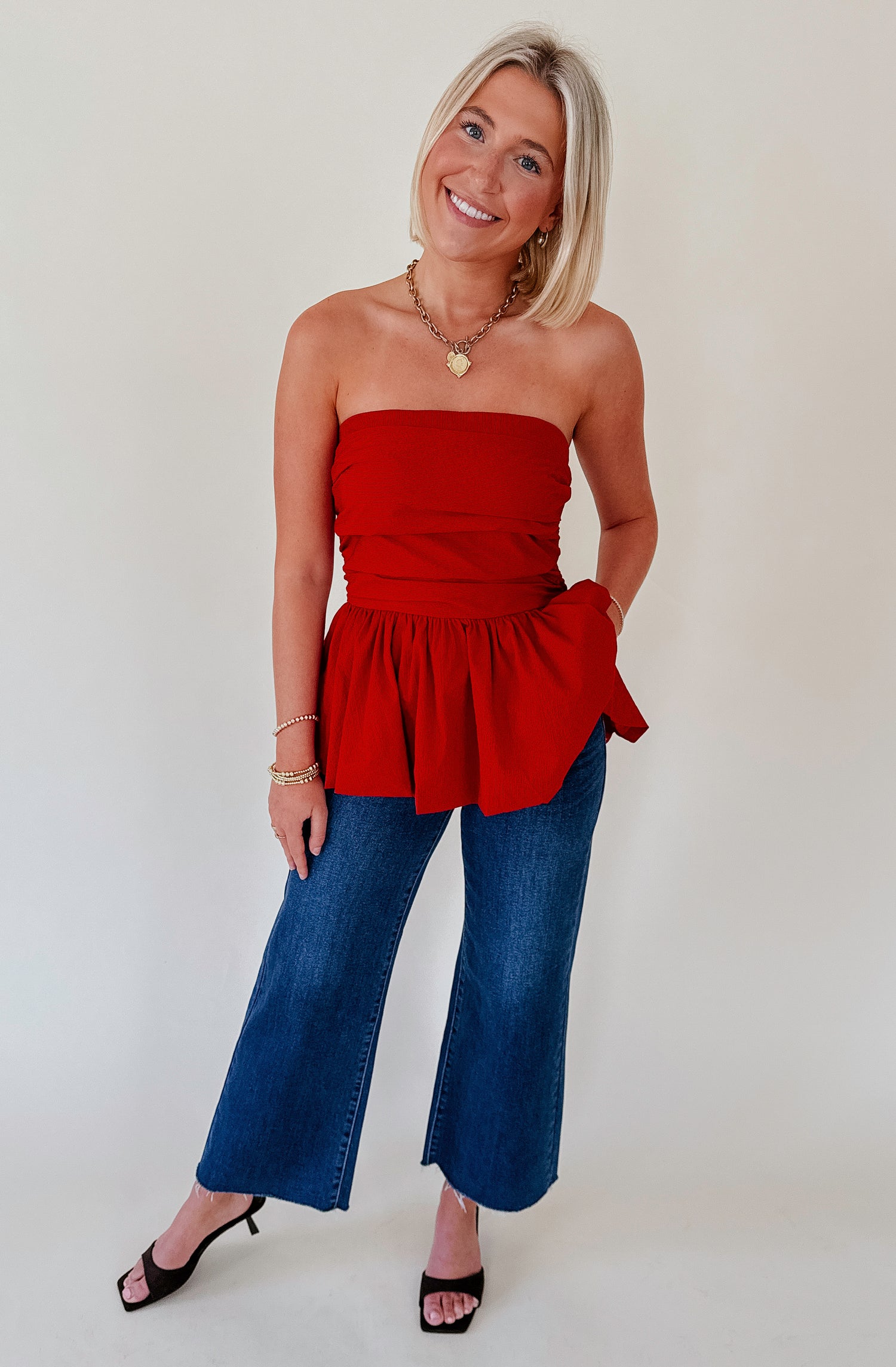 SUCH A SCORE STRAPLESS TOP