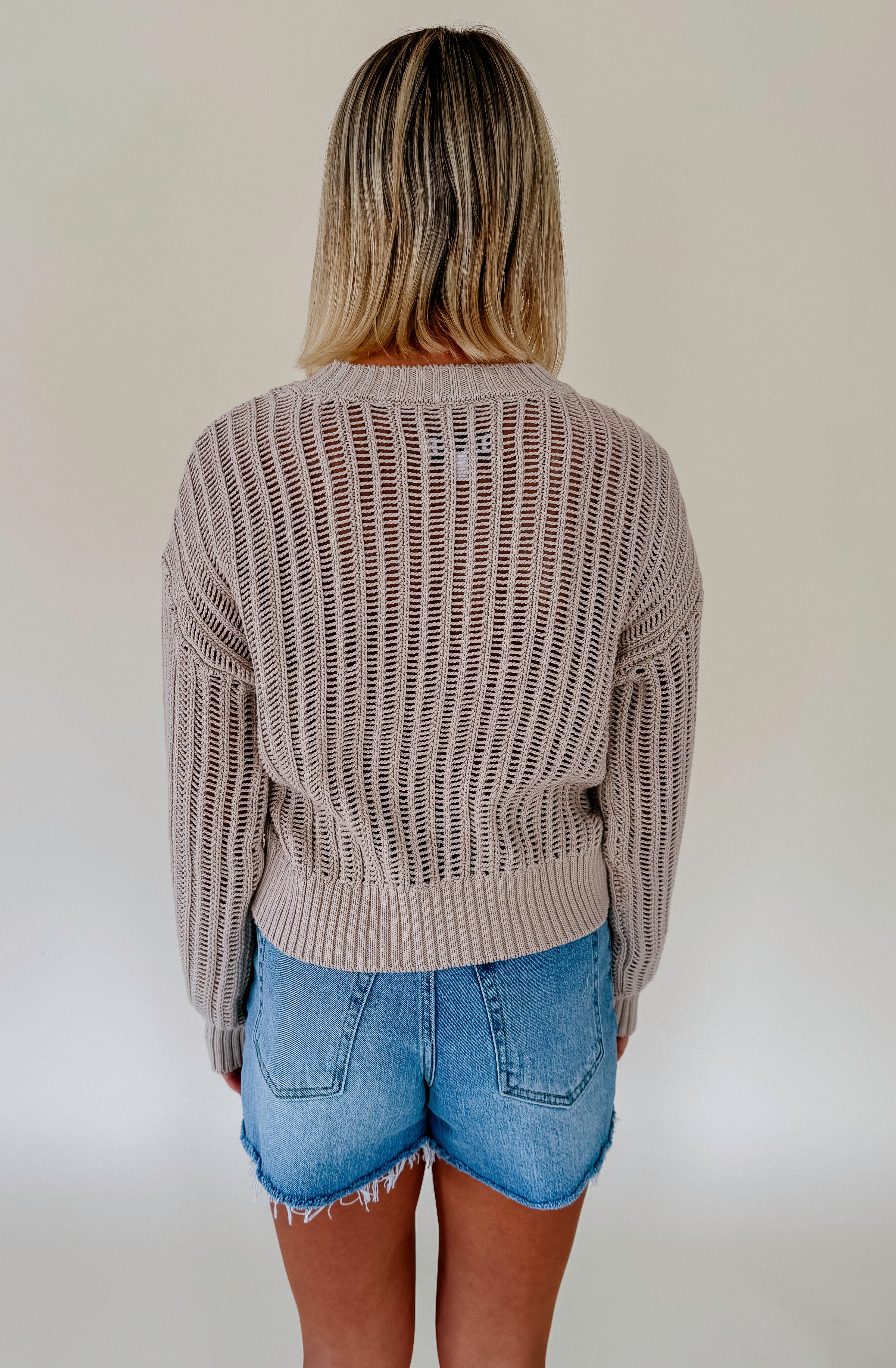 DAZE SEASIDE OPEN STITCH SWEATER