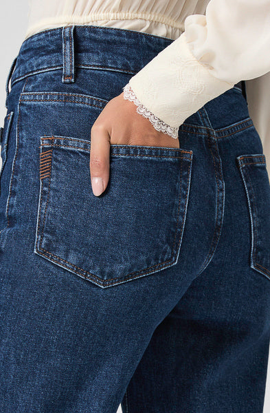 PAIGE SASHA 32" NOVELTY PATCH POCKET DENIM