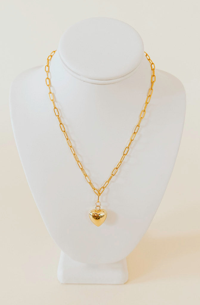 HEART EYES PUFF NECKLACE