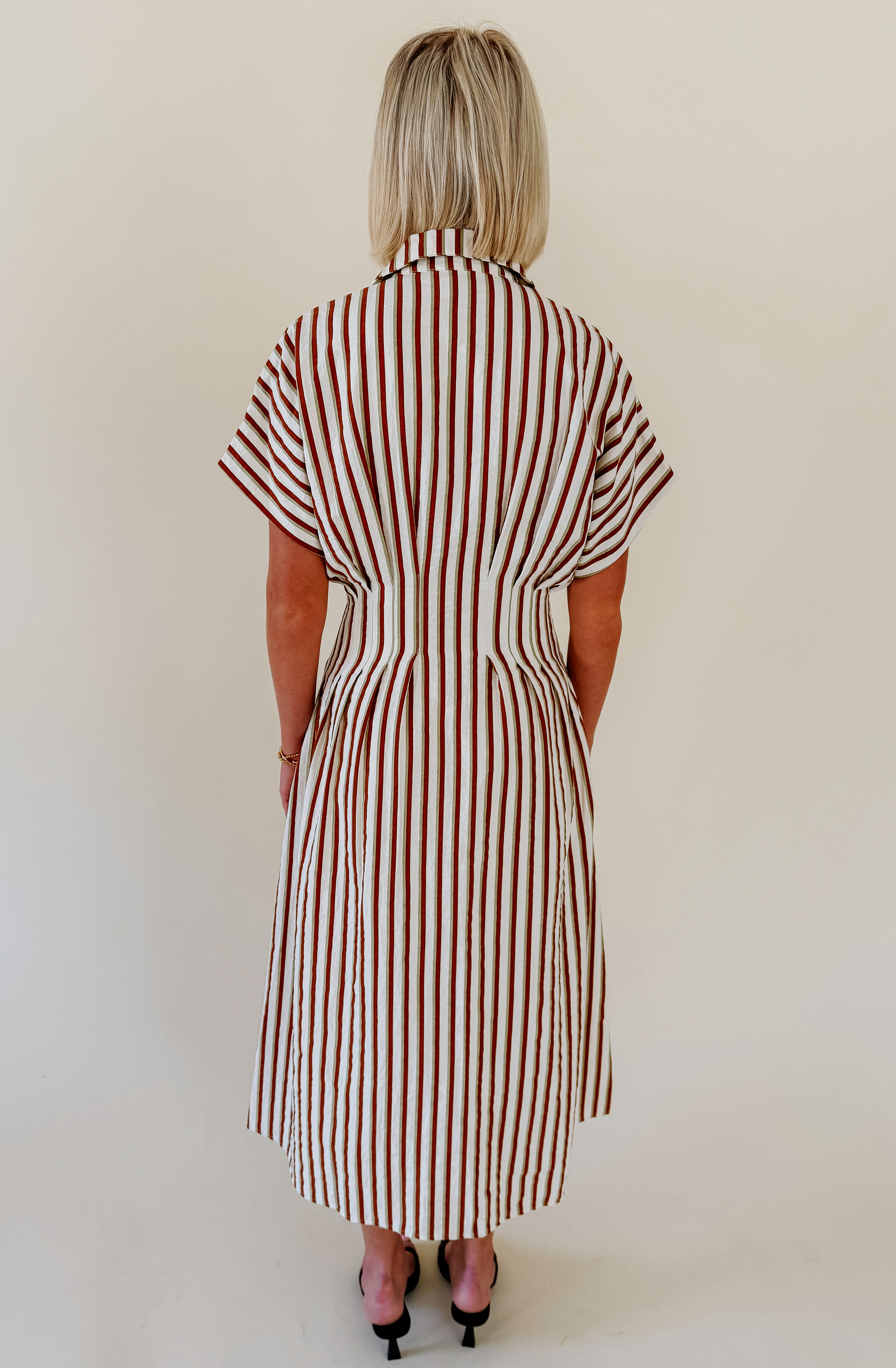 FALL HUES STRIPED MIDI