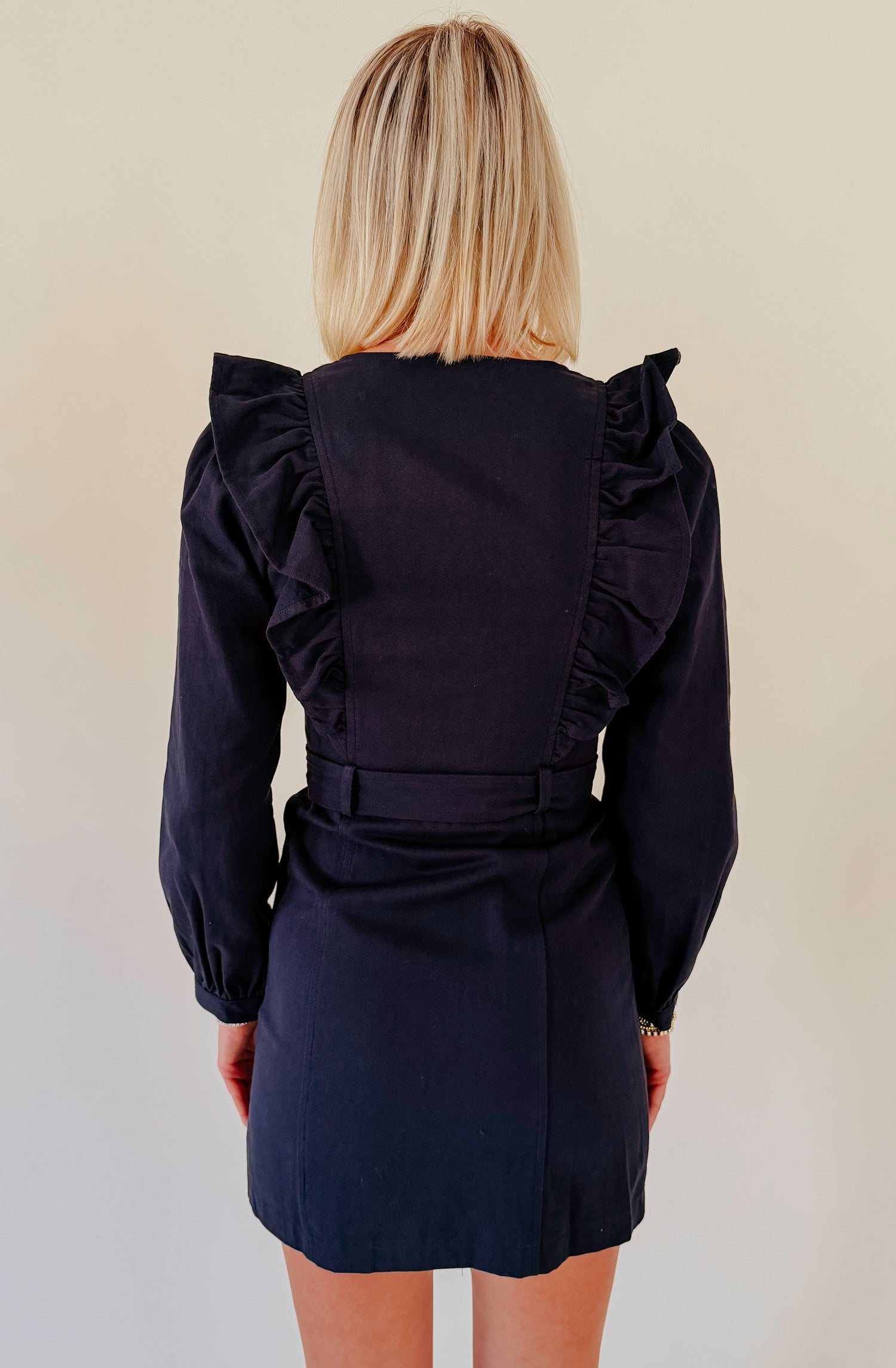 WHATS THE STITCH BELTED DRESS